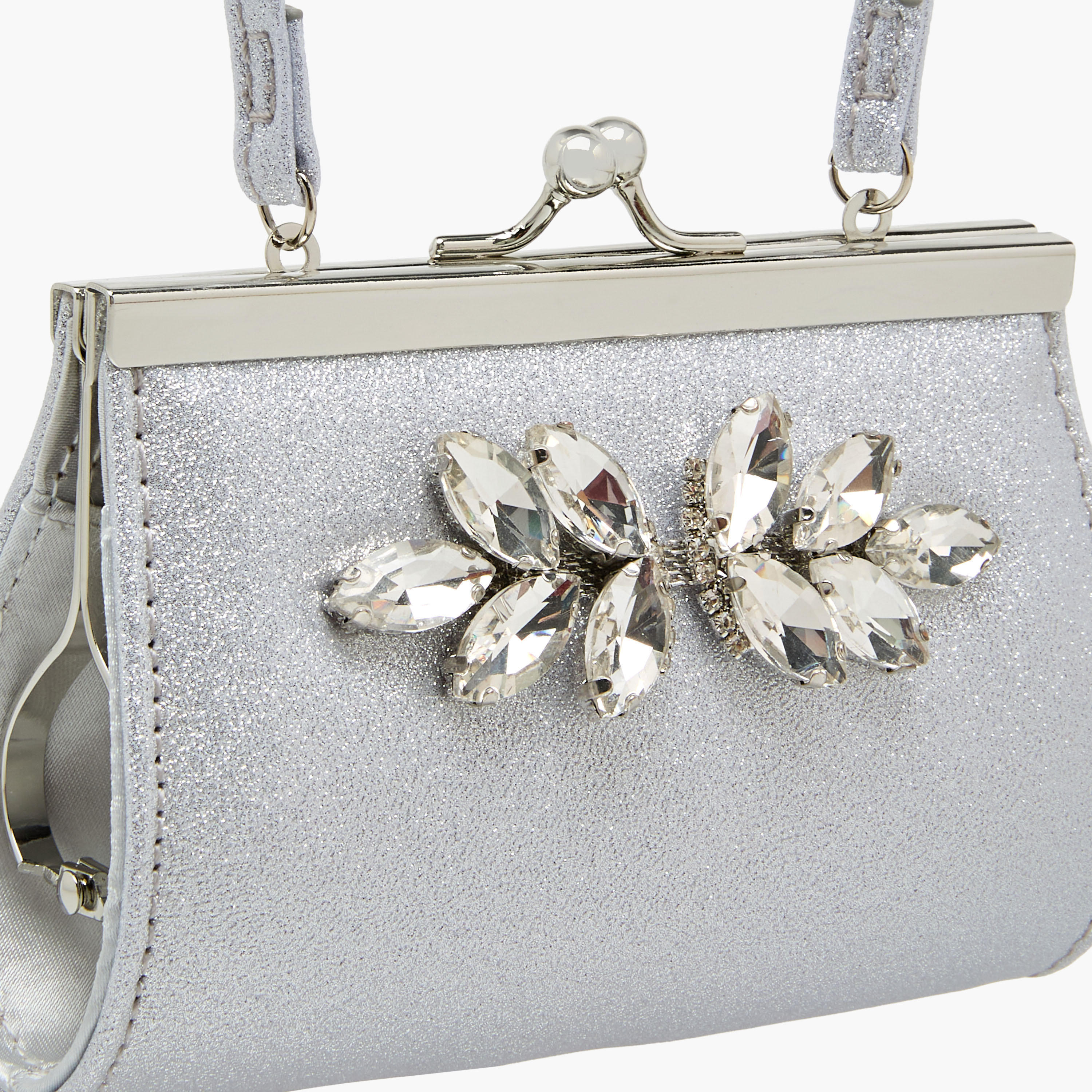 شنطة كلاتش بتزيينات حجر ومقبض علوي من فلورا بيلا-women-bagsandwallets-handbags-image-5
