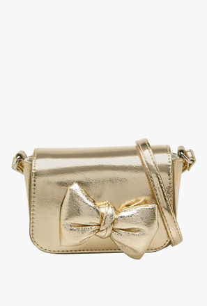 Flora Bella Bow Accent Crossbody Bag with Flap Closure-girls-accessories-image-1