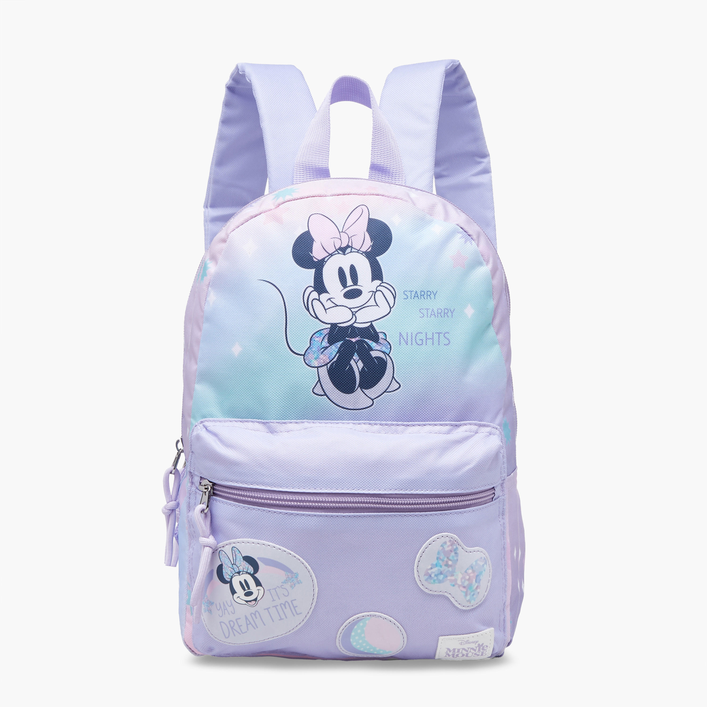 Minnie Mouse Print School Backpack with Adjustable Shoulder Straps and Zip Closure - 33x25x10 cm-school-bagsandbackpacks-backpacks-image-1