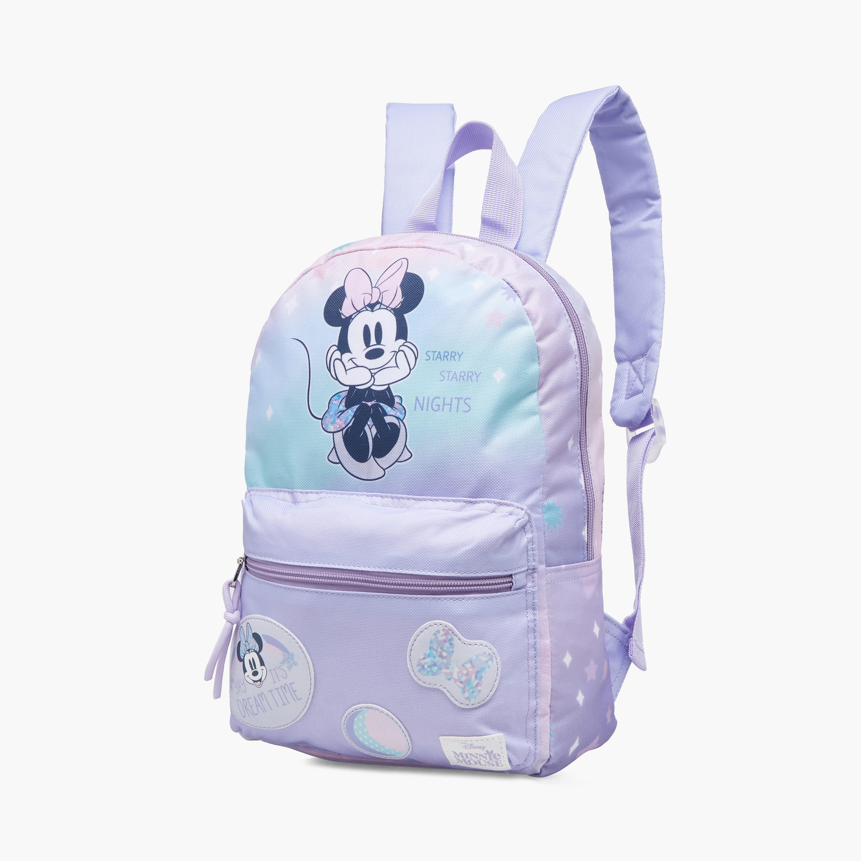 Minnie Mouse Print School Backpack with Adjustable Shoulder Straps and Zip Closure - 33x25x10 cm-school-bagsandbackpacks-backpacks-image-2