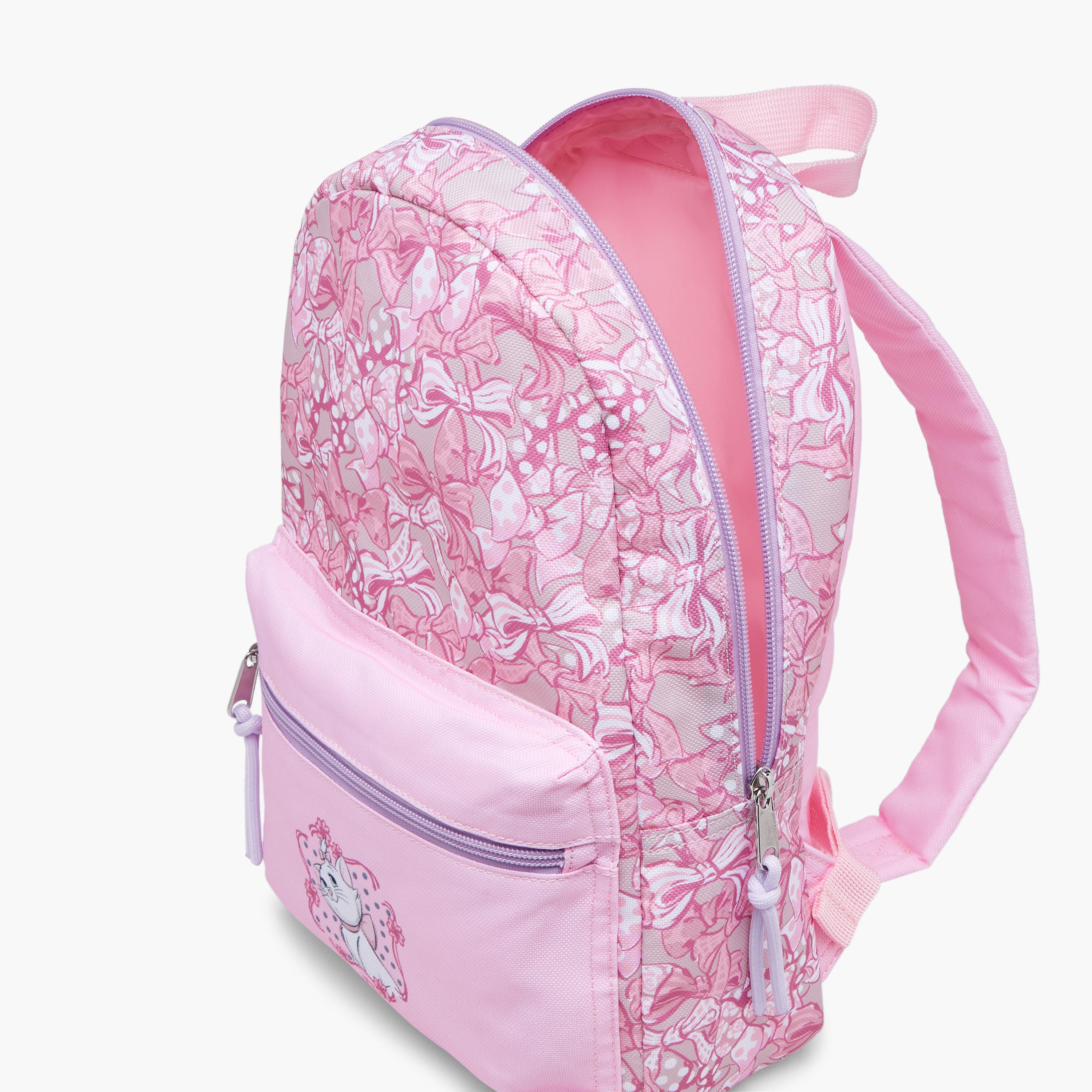 Marie Print School Backpack with Adjustable Shoulder Straps and Zip Closure - 31x24x10 cm-school-bagsandbackpacks-backpacks-image-7