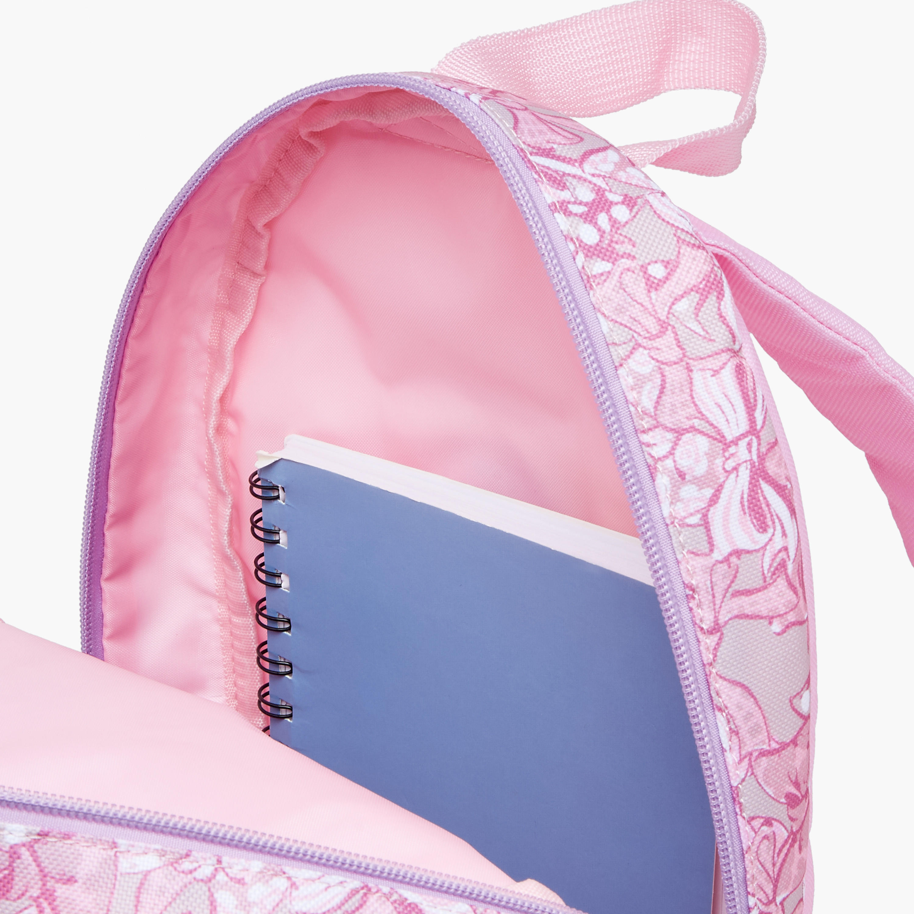 Marie Print School Backpack with Adjustable Shoulder Straps and Zip Closure - 31x24x10 cm-school-bagsandbackpacks-backpacks-image-8