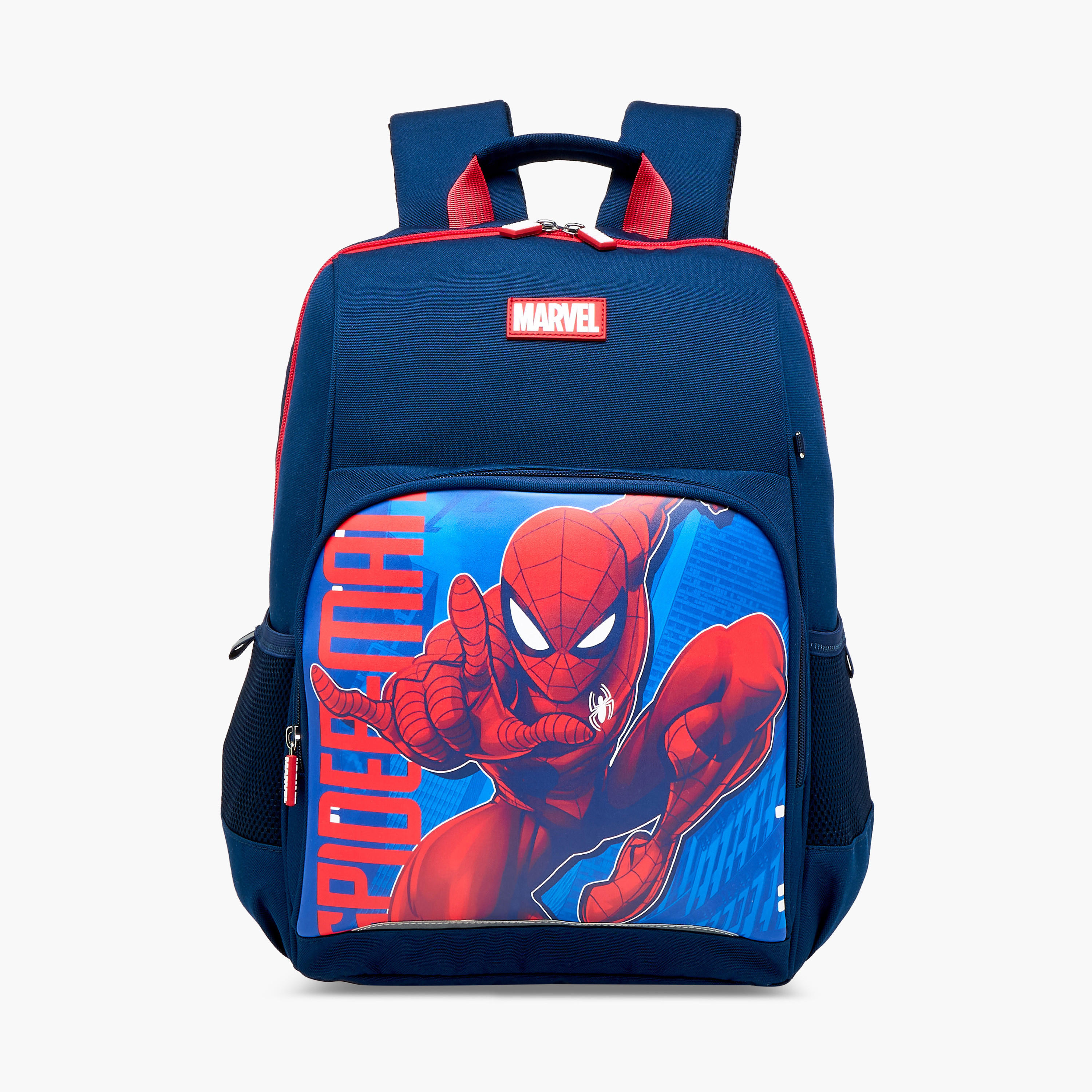 Spider-Man Print School Backpack with Adjustable Shoulder Straps and Zip Closure - 13x31x41 cm-school-bagsandbackpacks-backpacks-image-1