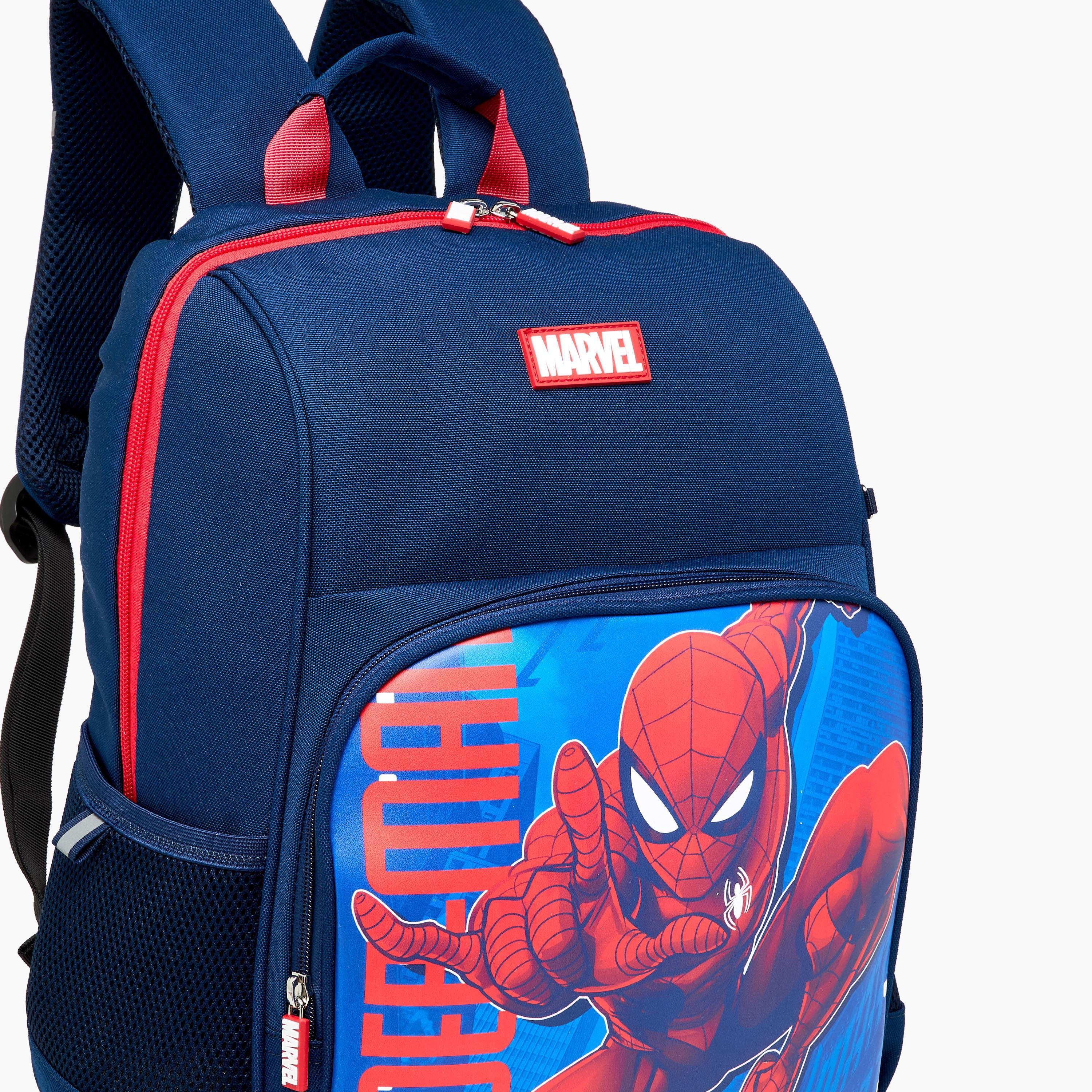 Spider-Man Print School Backpack with Adjustable Shoulder Straps and Zip Closure - 13x31x41 cm-school-bagsandbackpacks-backpacks-image-7