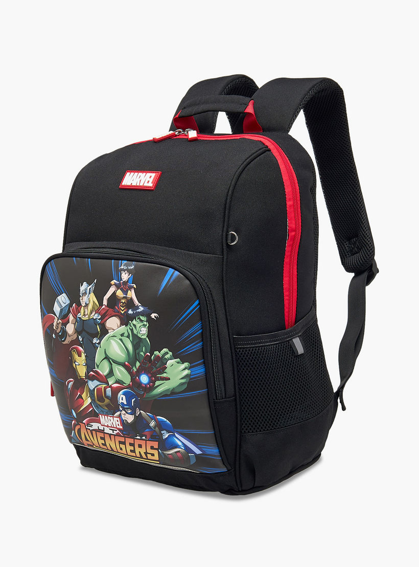 Avengers Print School Backpack with Adjustable Straps and Zip Closure - 13x31x41 cm-school-bagsandbackpacks-backpacks-image-3