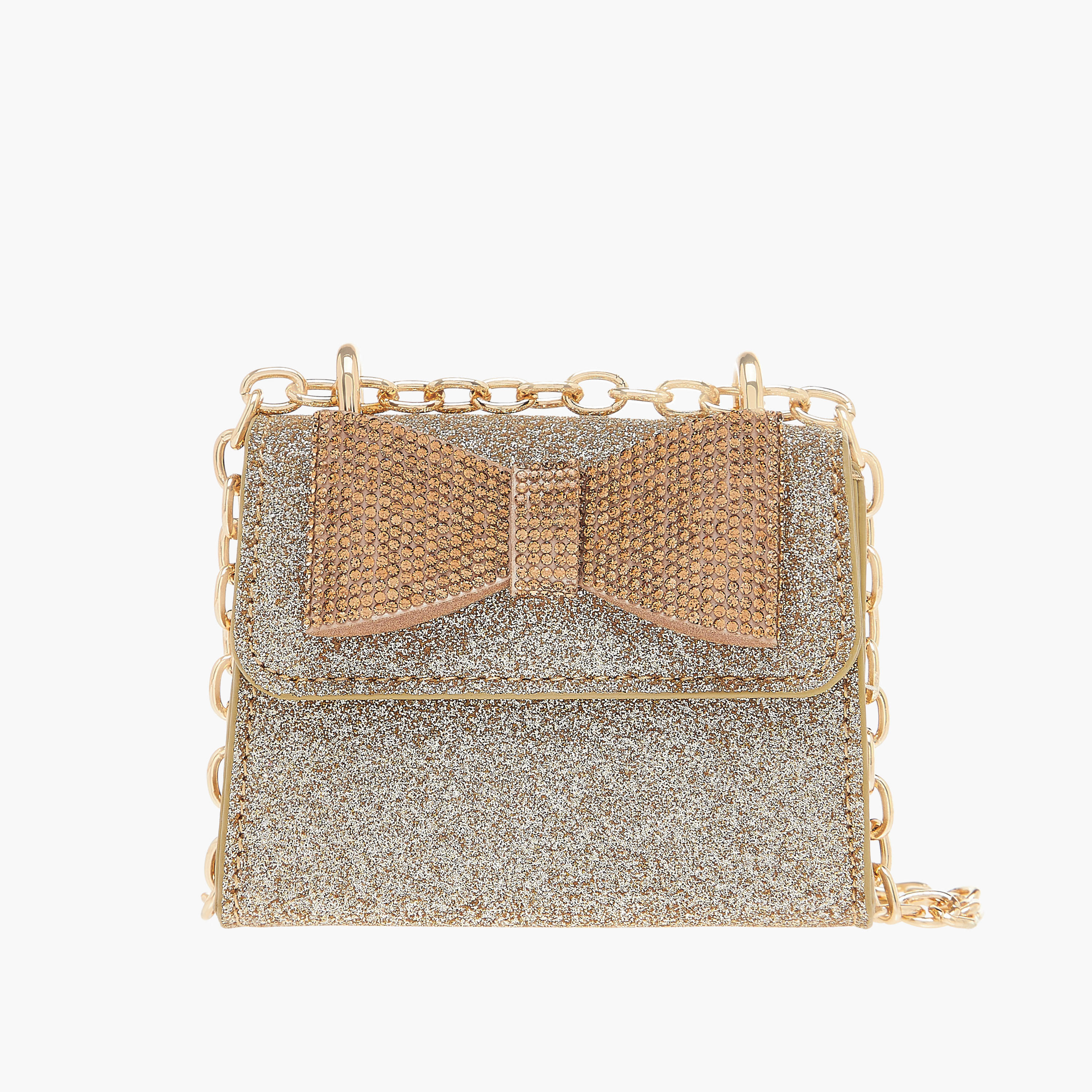 Flora Bella Bow Accent Crossbody Bag with Chain Strap and Flap Closure-girls-accessories-bags-image-1