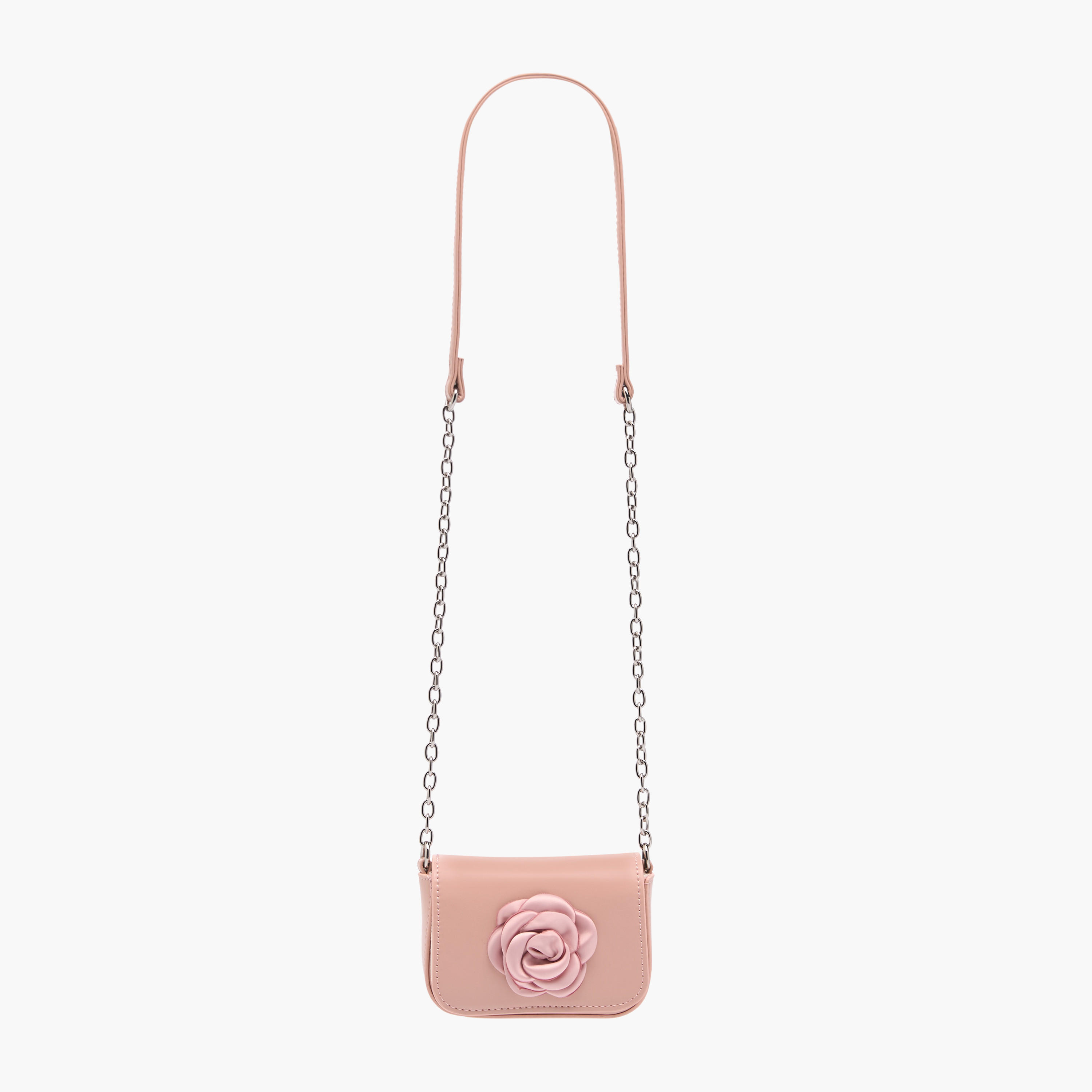 Flora Bella Rose Accent Crossbody Bag with Chain Strap and Flap Closure-girls-accessories-bags-image-2
