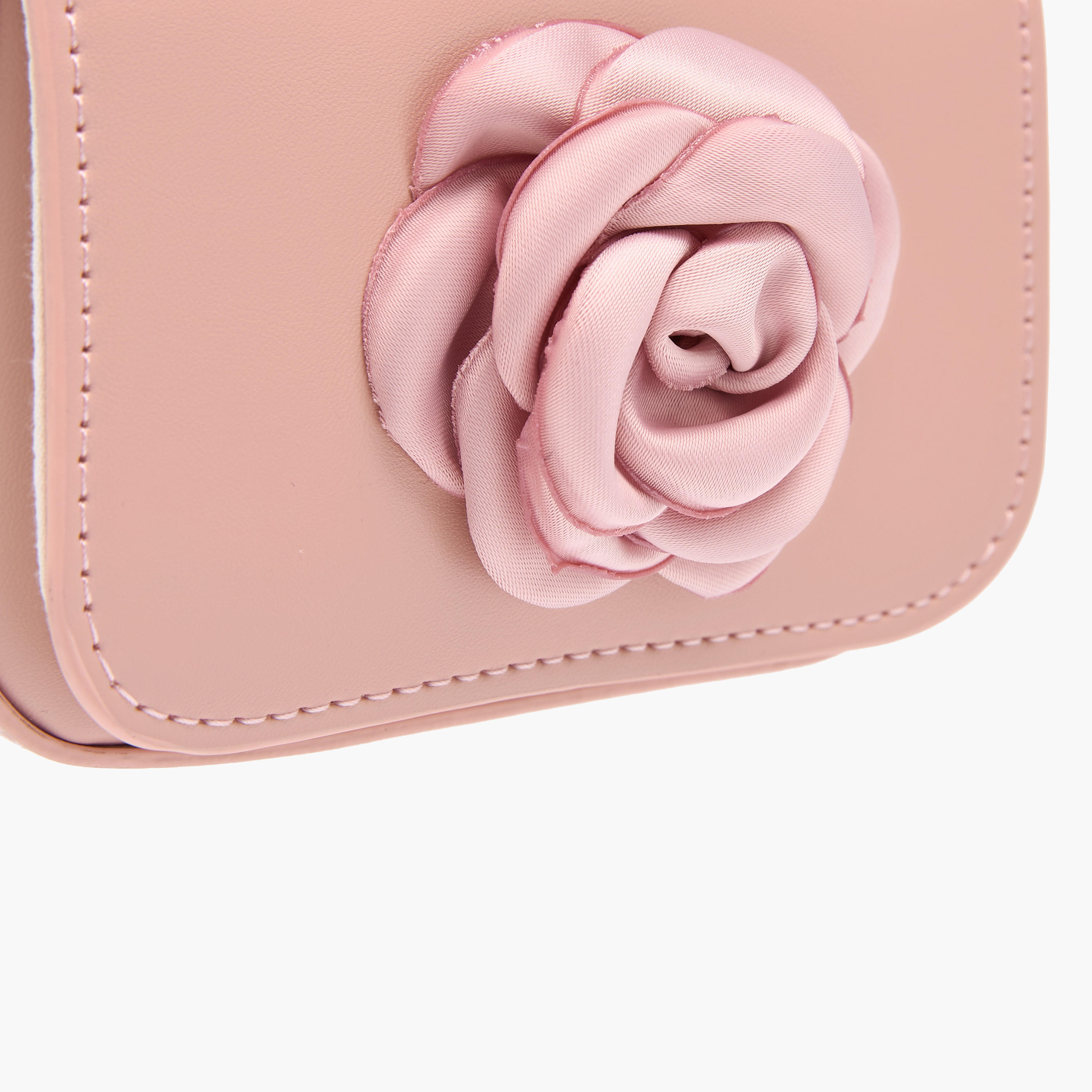 Flora Bella Rose Accent Crossbody Bag with Chain Strap and Flap Closure-girls-accessories-bags-image-4