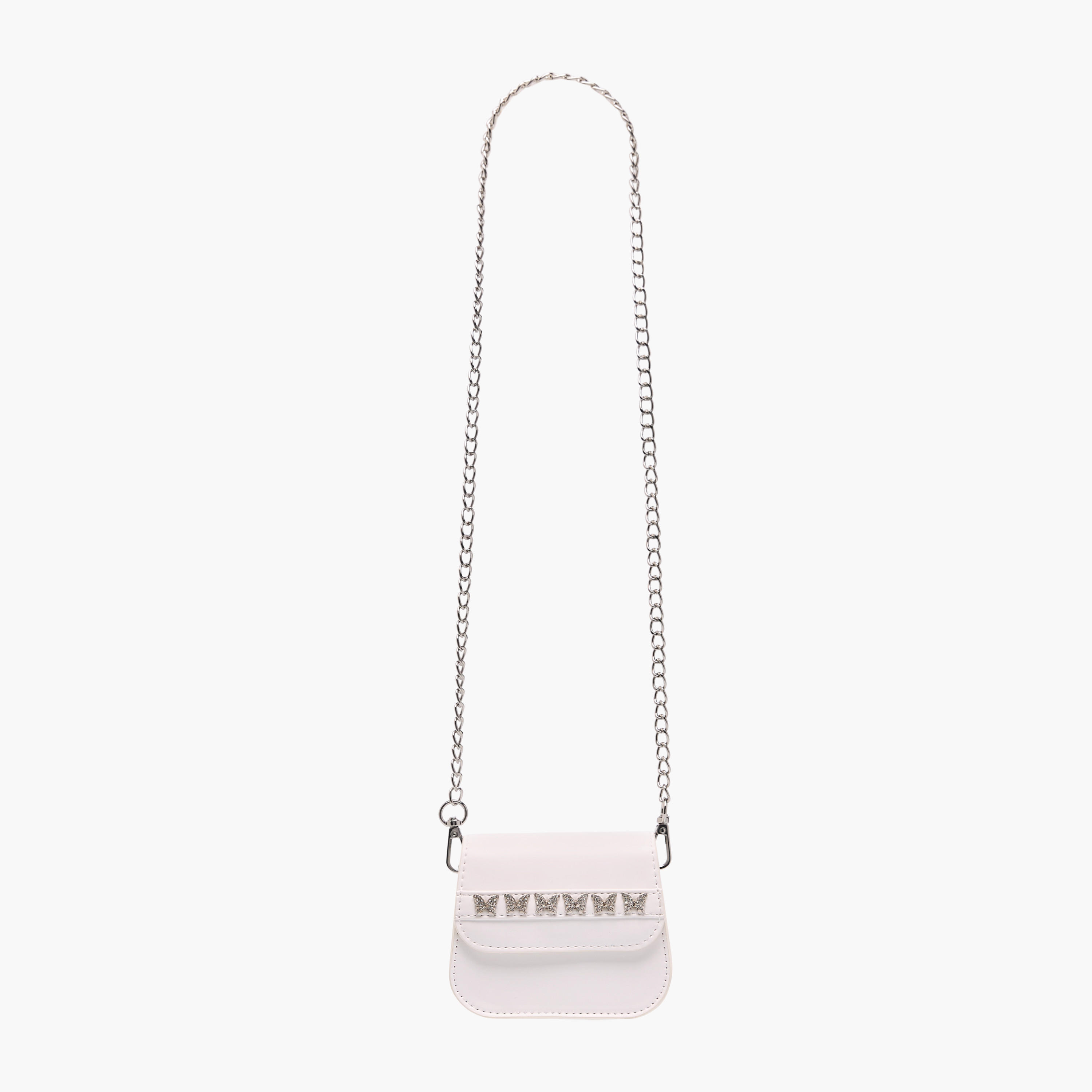 Flora Bella Butterfly Accent Crossbody Bag with Detachable Chain Strap and Flap Closure-girls-accessories-bags-image-2