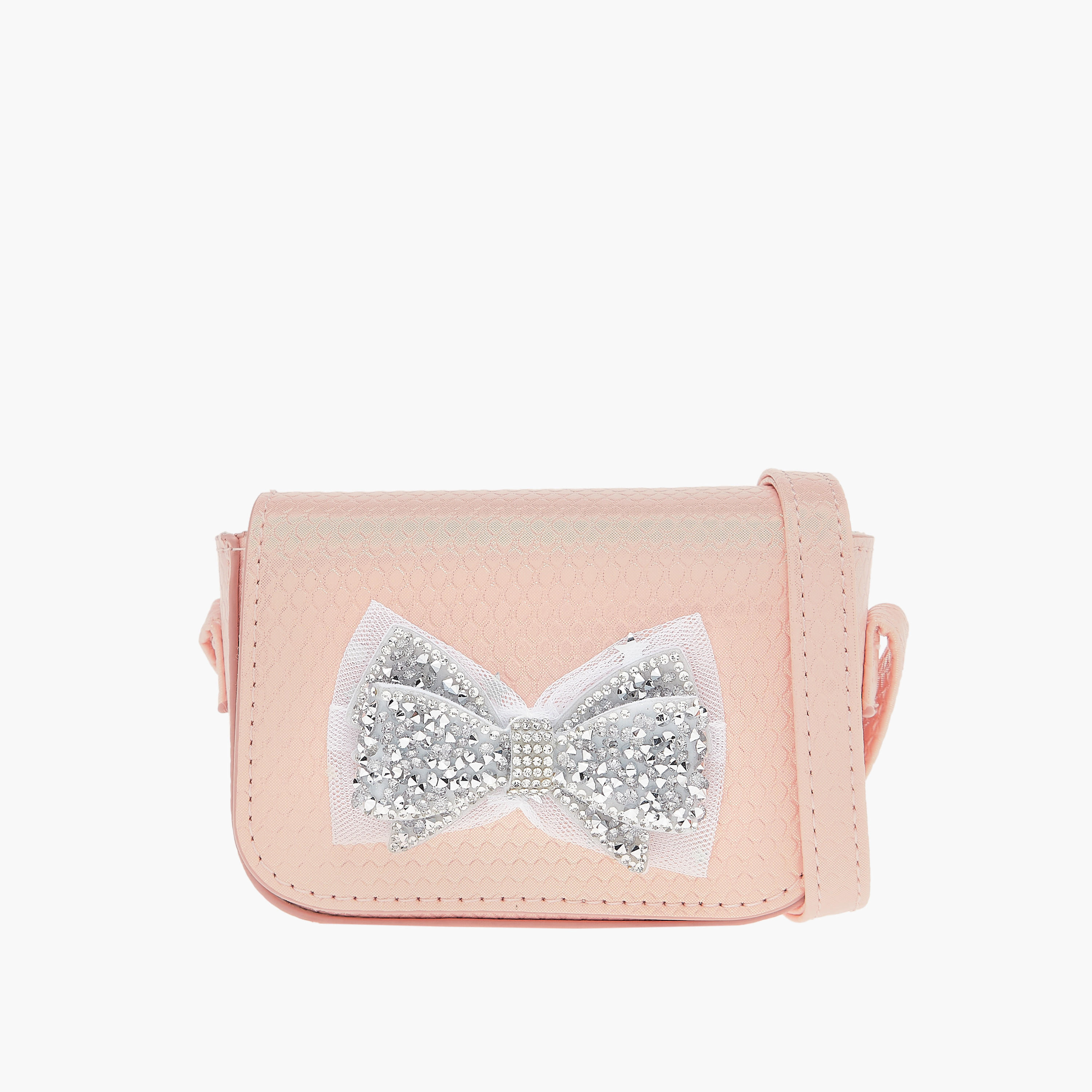 Flora Bella Embellished Crossbody Bag with Adjustable Strap and Magnetic Closure-girls-accessories-bags-image-1