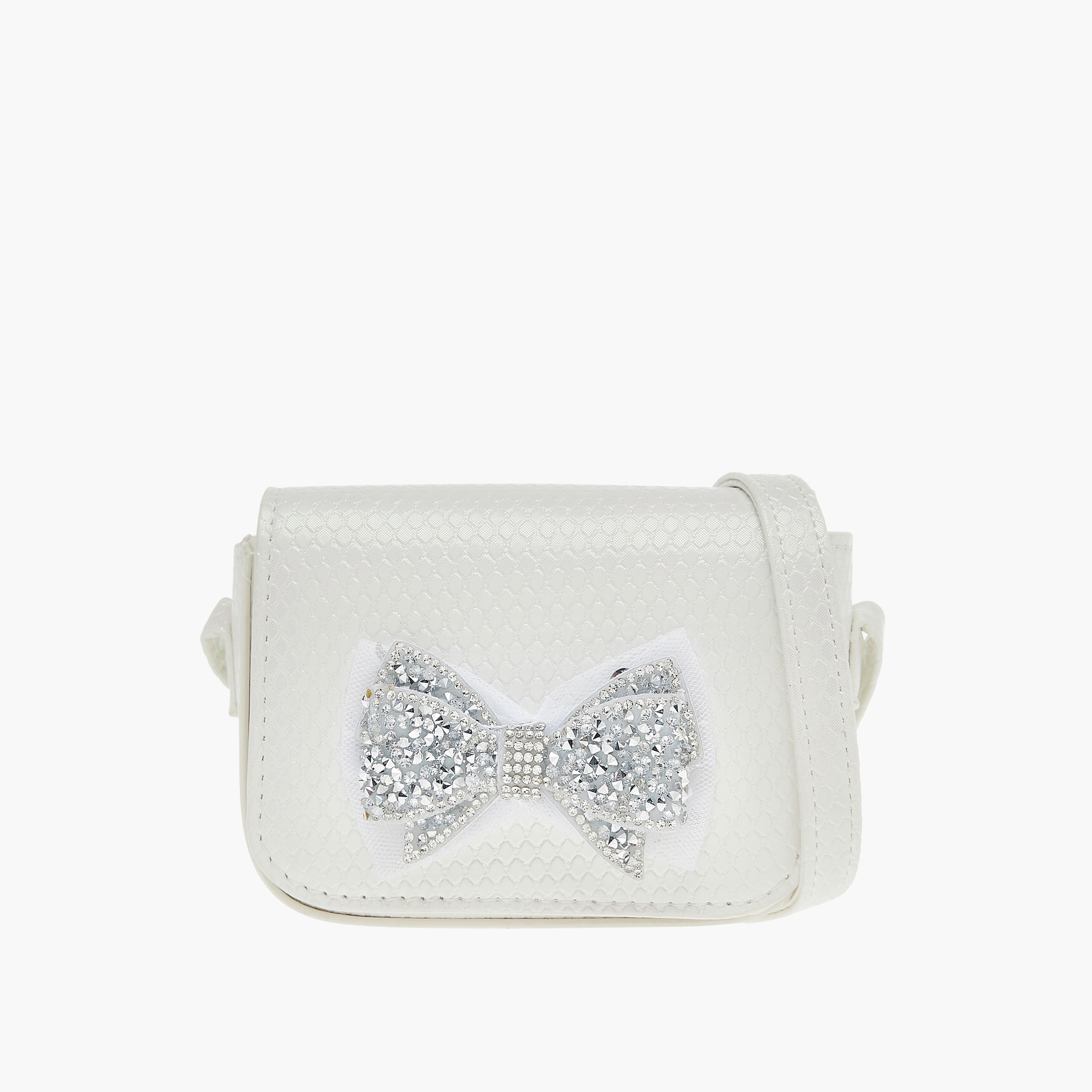Flora Bella Embellished Crossbody Bag with Adjustable Strap and Magnetic Closure-girls-accessories-bags-image-1