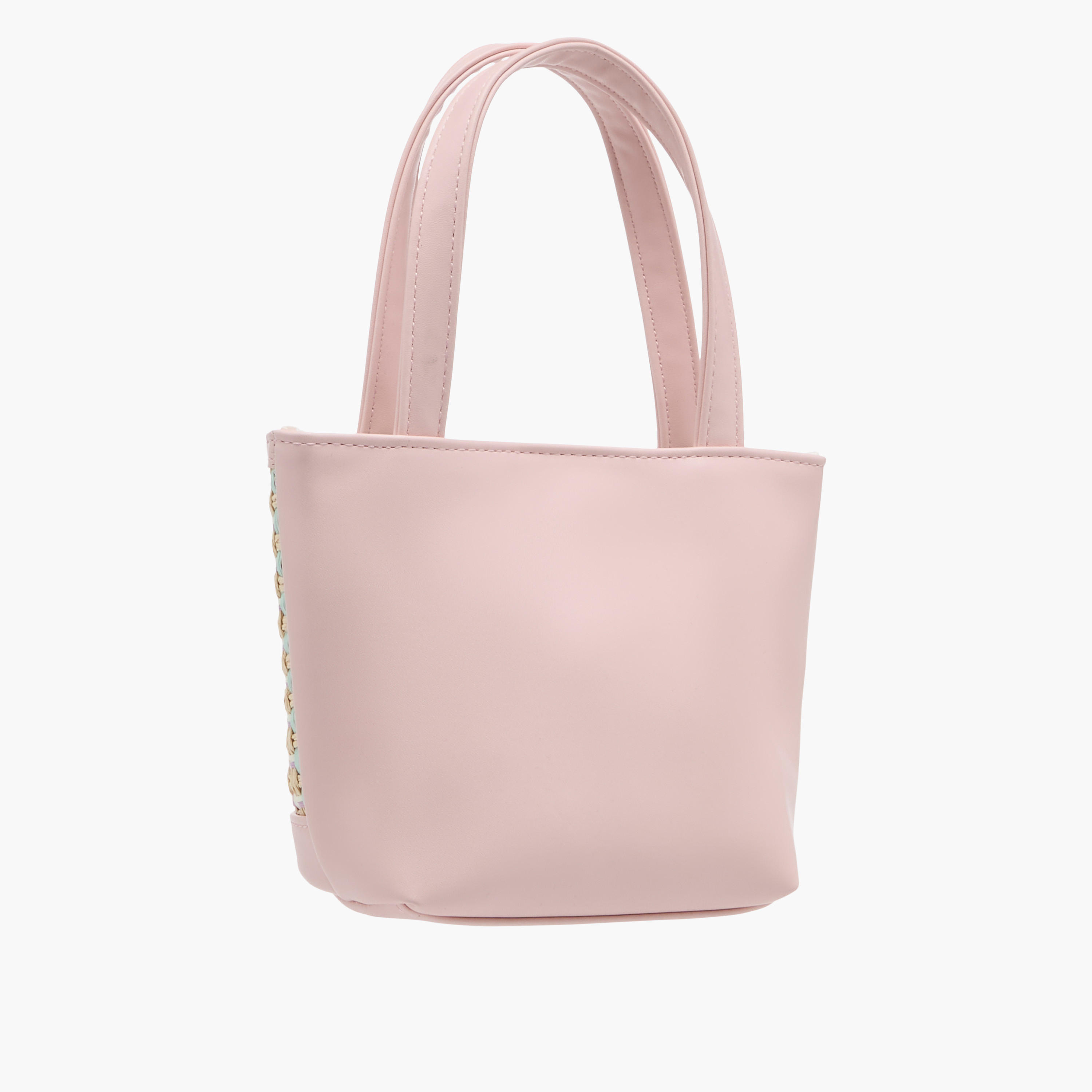 Flora Bella Textured Tote Bag with Double Handle and Snap Button Closure-girls-accessories-bags-image-3