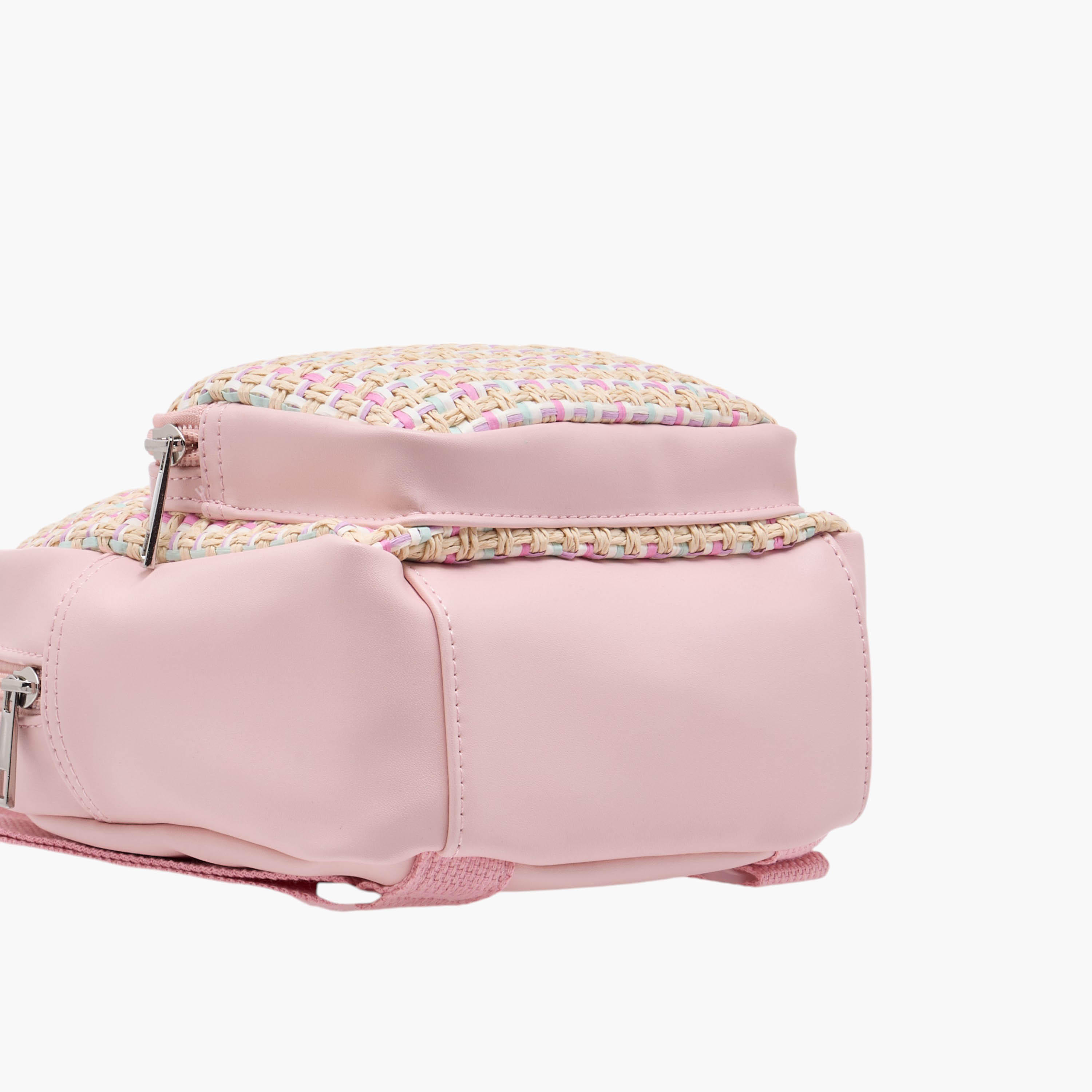 Flora Bella Textured Backpack with Adjustable Straps and Zip Closure - 8x17x21 cm-school-bagsandbackpacks-backpacks-image-6