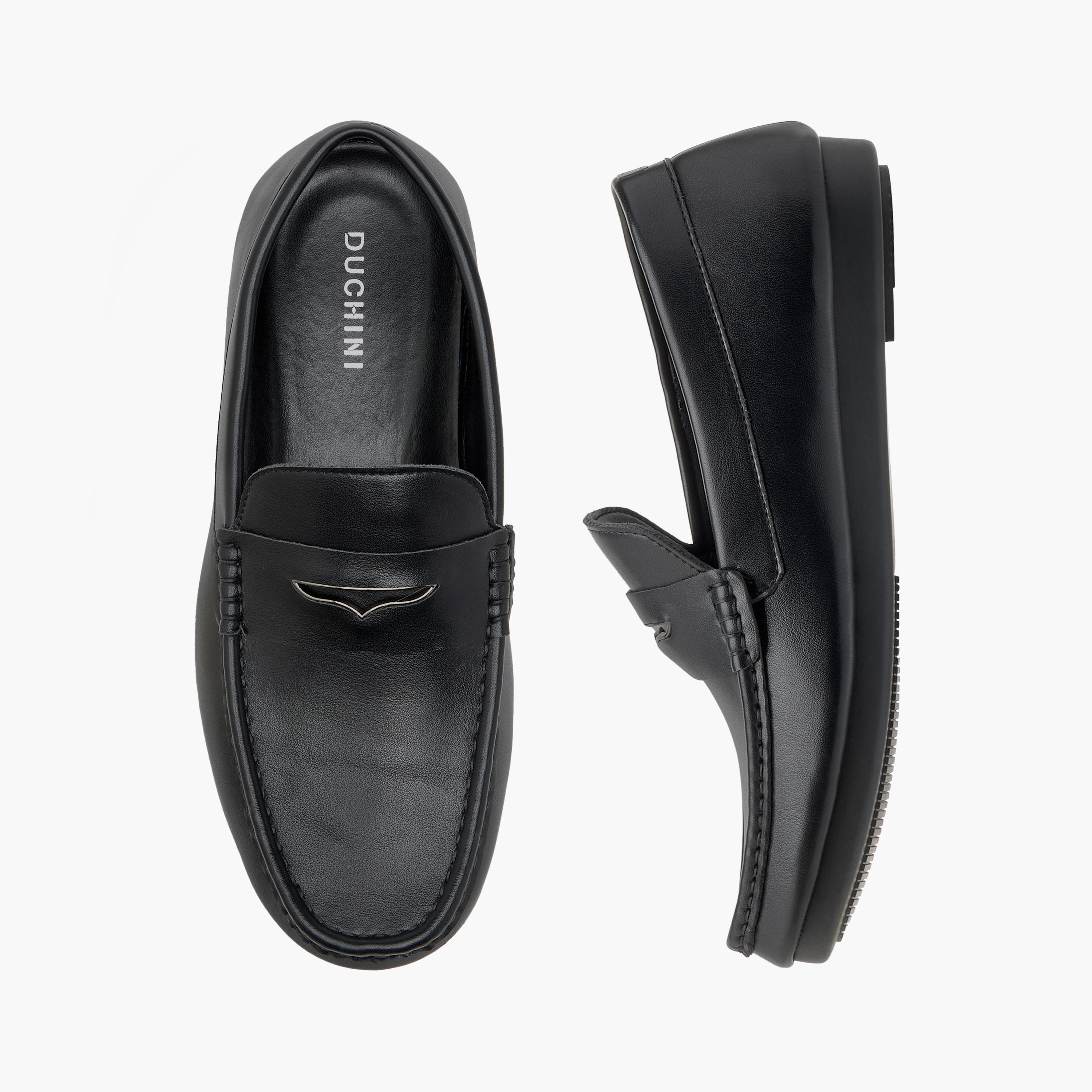 Duchini Men's Solid Slip-On Moccasins with Cutout Detail-men-shoes-loafersandmoccasins-image-1