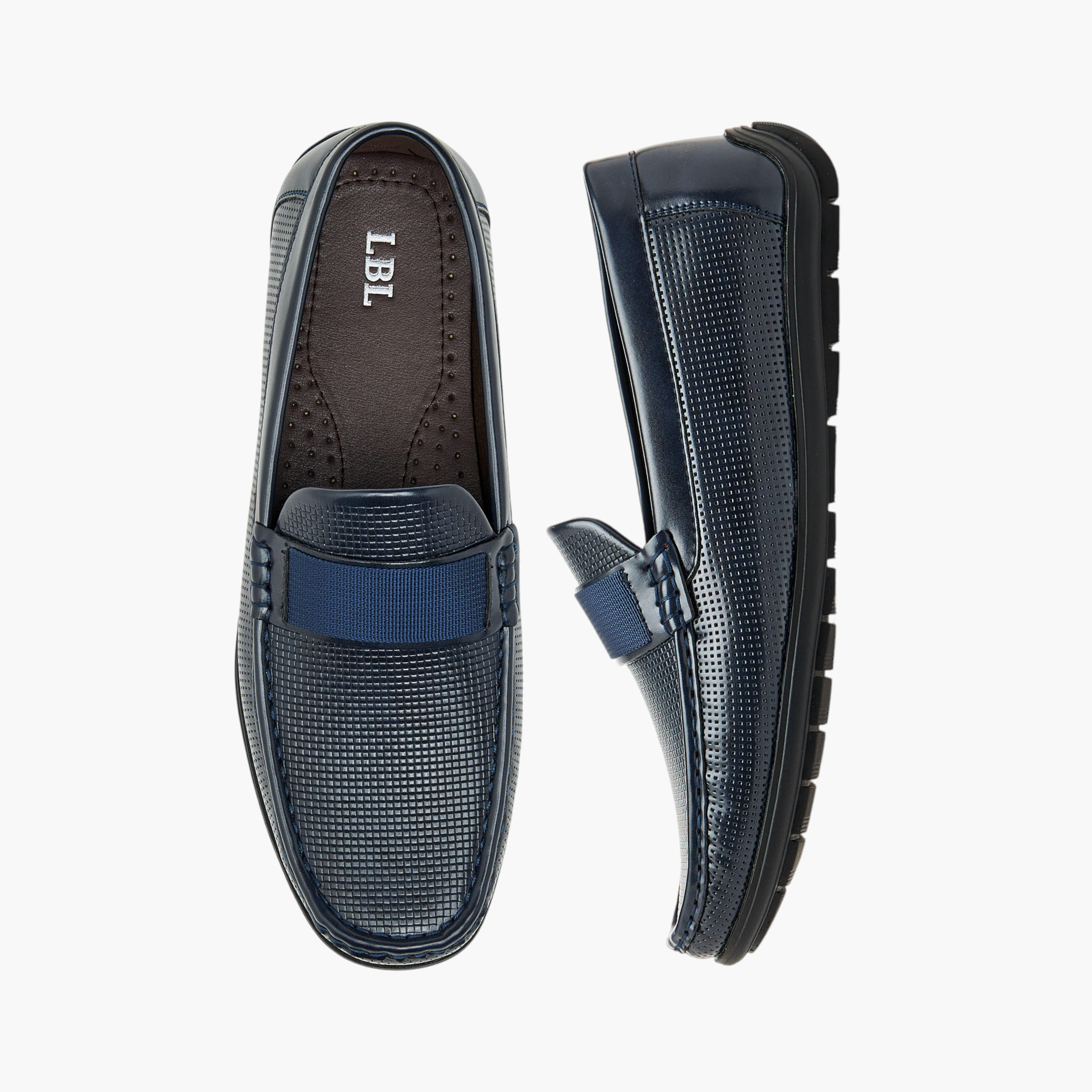 LBL by Shoexpress Textured Slip-On Moccasins-men-shoes-loafersandmoccasins-image-1