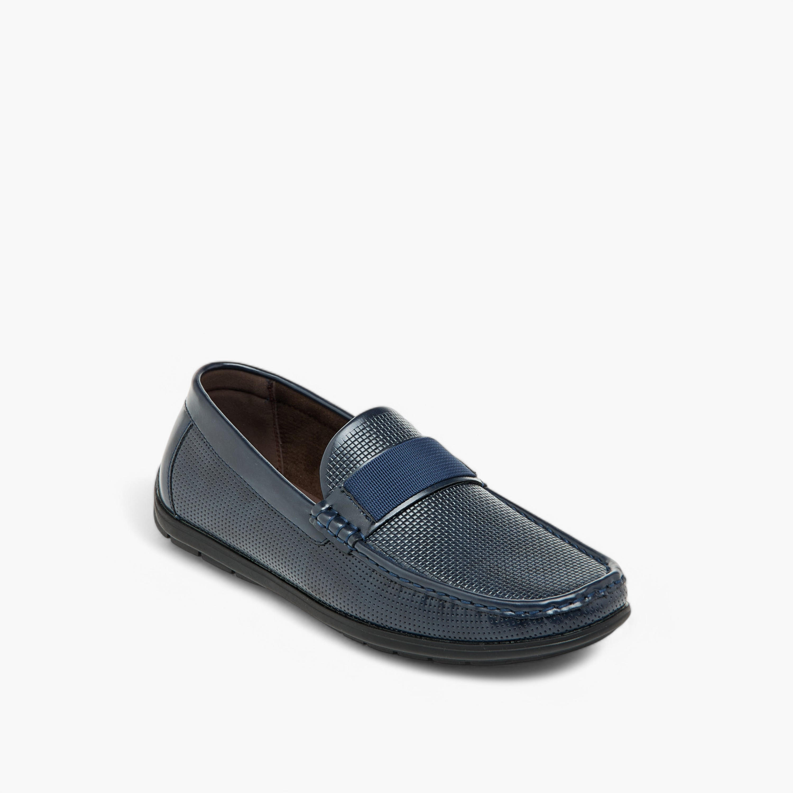 LBL by Shoexpress Textured Slip-On Moccasins-men-shoes-loafersandmoccasins-image-2