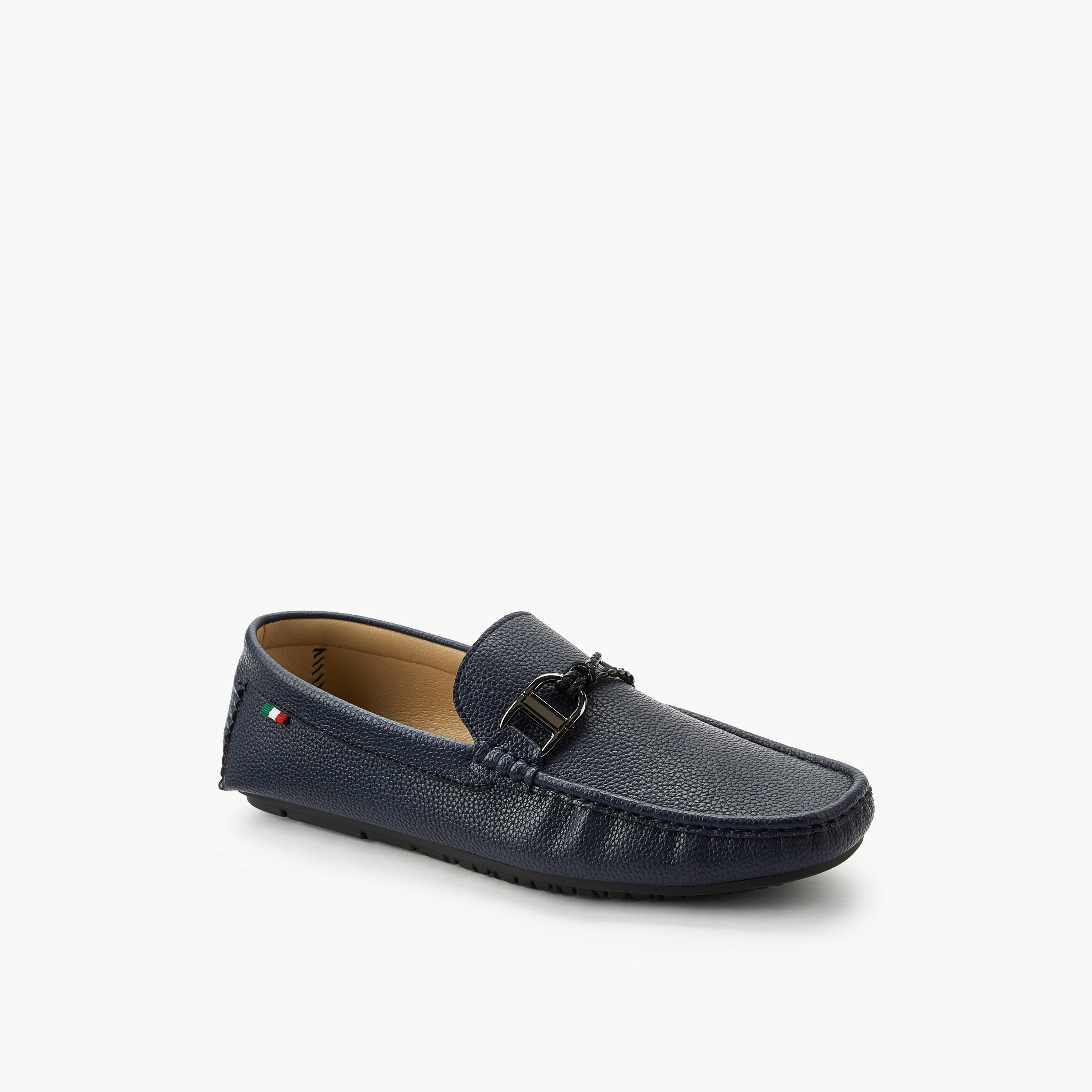 Renzo Ruganni Men Textured Lightweight Moccasins-men-shoes-loafersandmoccasins-image-2
