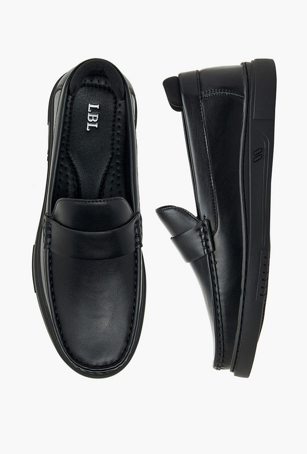 حذاء موكاسين سادة سهل الارتداء من إل بي إل من شو إكسبرس-men-shoes-image-1