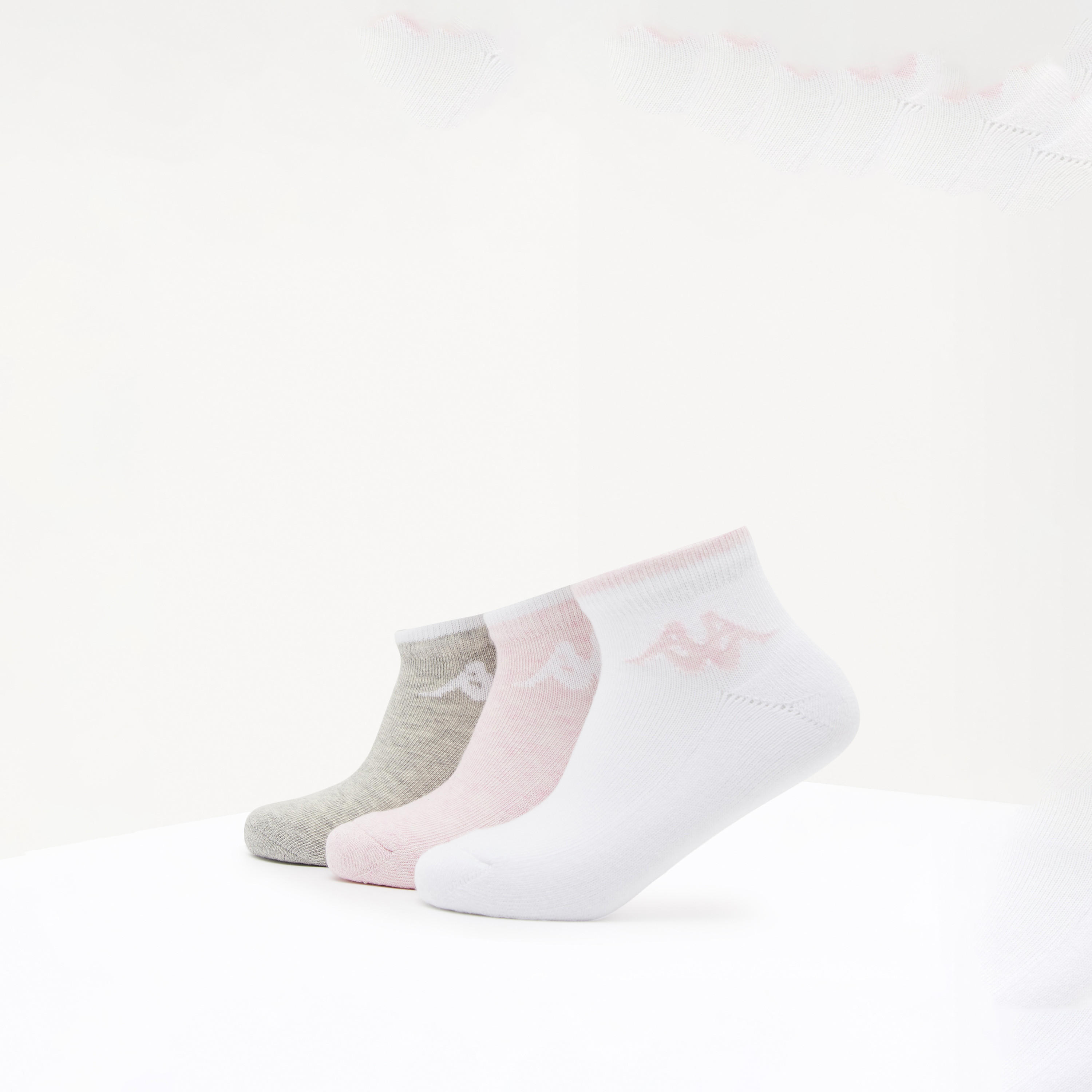 Kappa Printed Cushioned Sports Socks - Set of 3-girls-accessories-socks-image-1