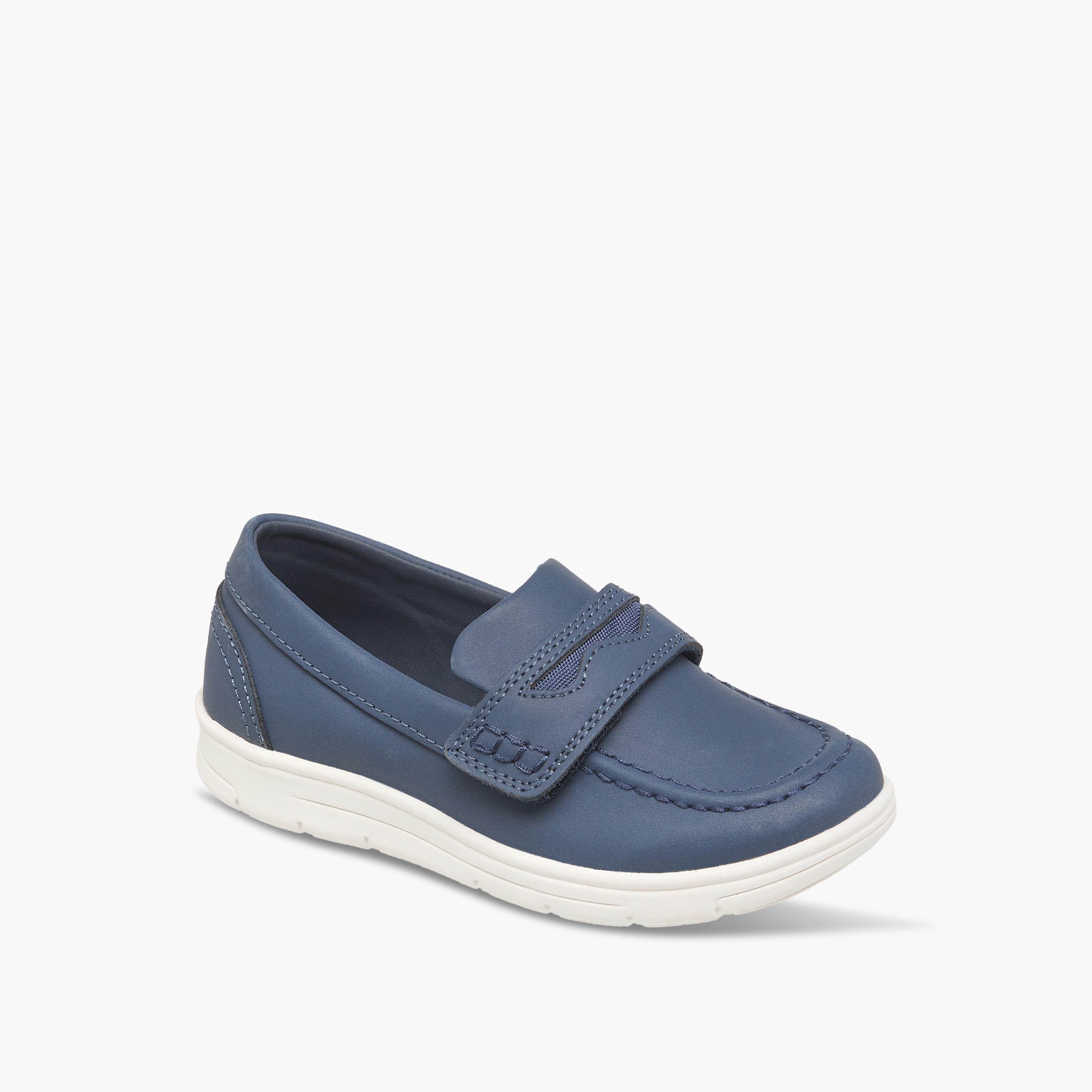 Juniors Solid Slip-On Loafers-boys-shoes-loafers-image-2