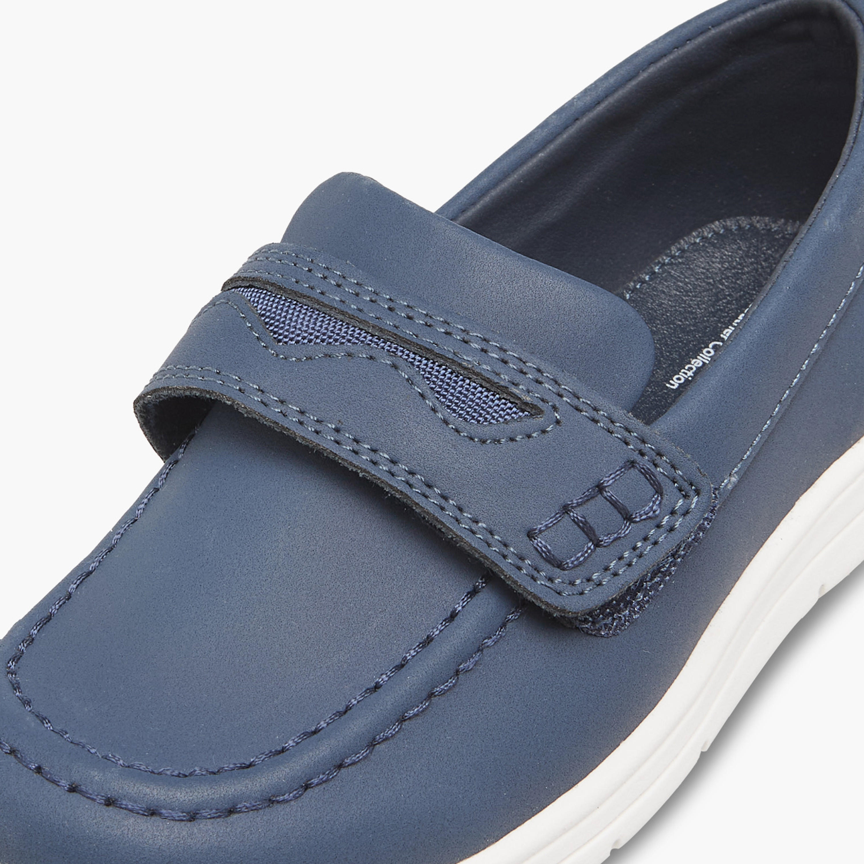 Juniors Solid Slip-On Loafers-boys-shoes-loafers-image-4