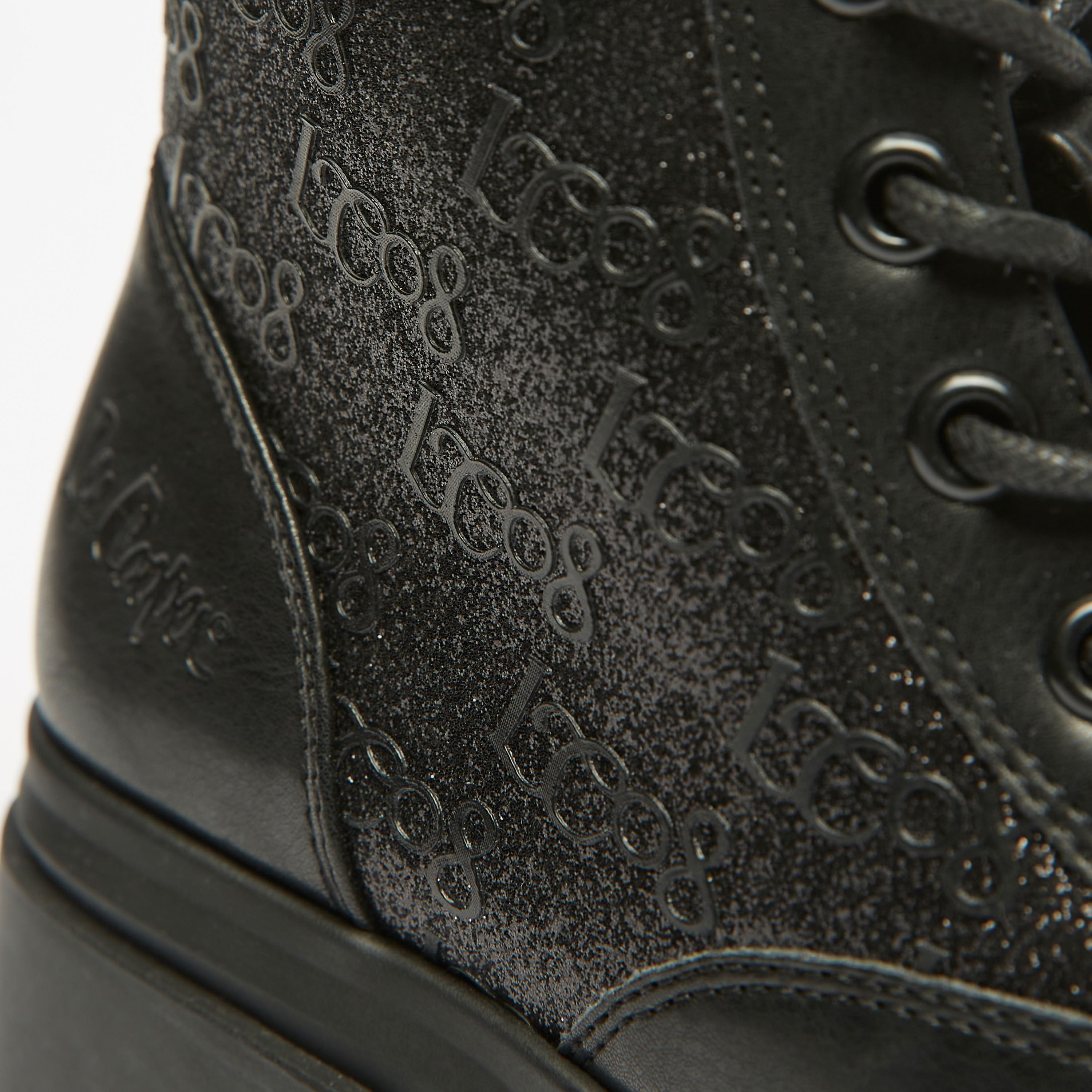 Lee Cooper Girls' Logo Detail Lace-Up High Cut Boots-girls-shoes-boots-image-4
