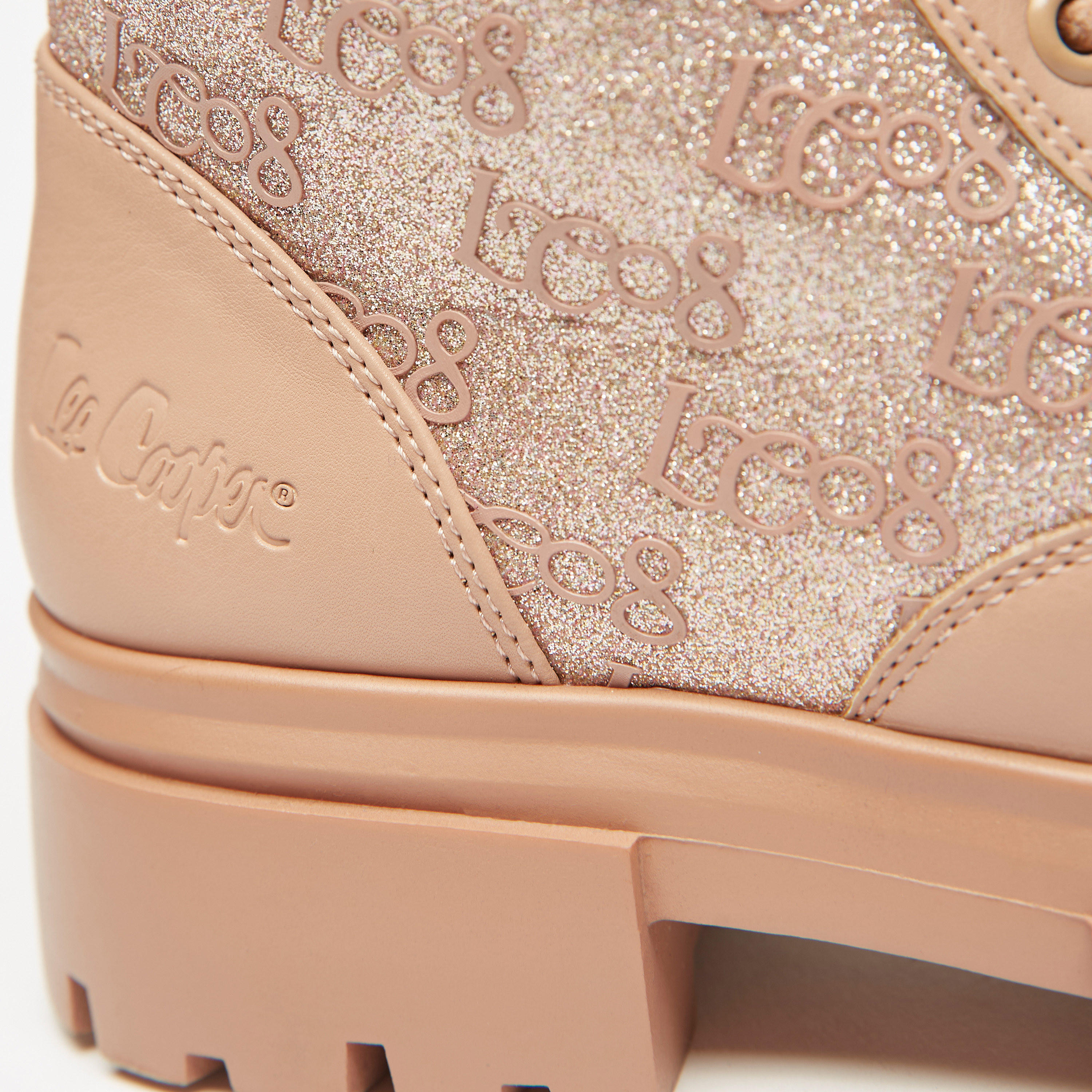 Lee Cooper Girls' Logo Detail Lace-Up High Cut Boots-girls-shoes-boots-image-4