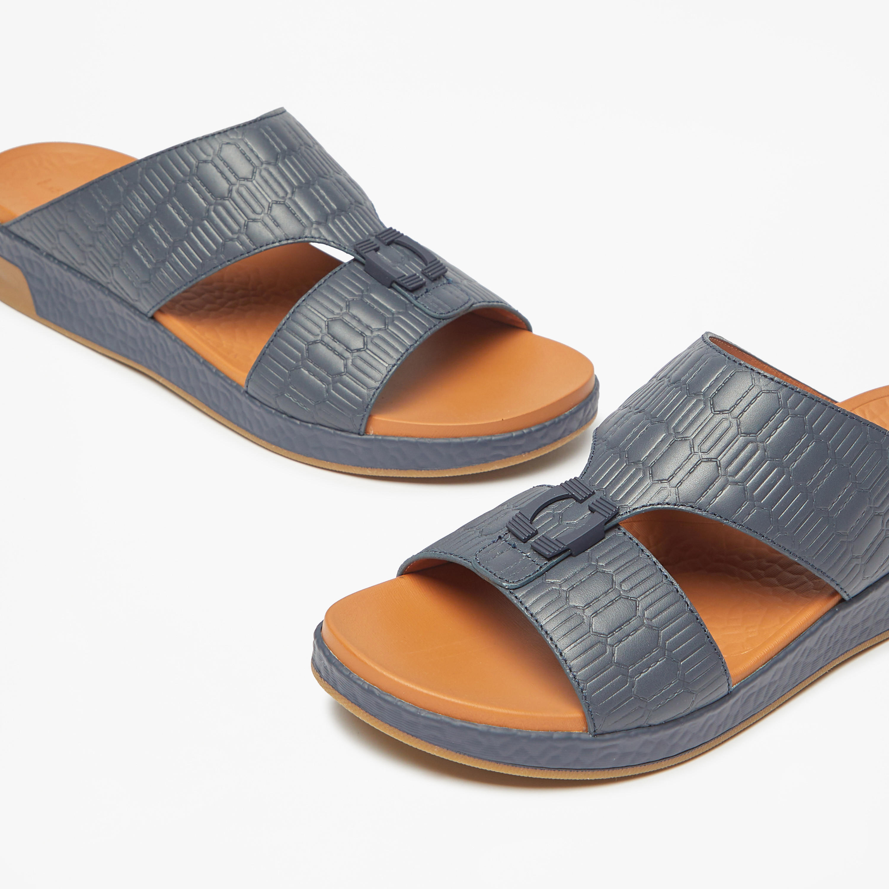 Le Confort Textured Slip-On Arabic Sandals-men-shoes-sandals-image-4