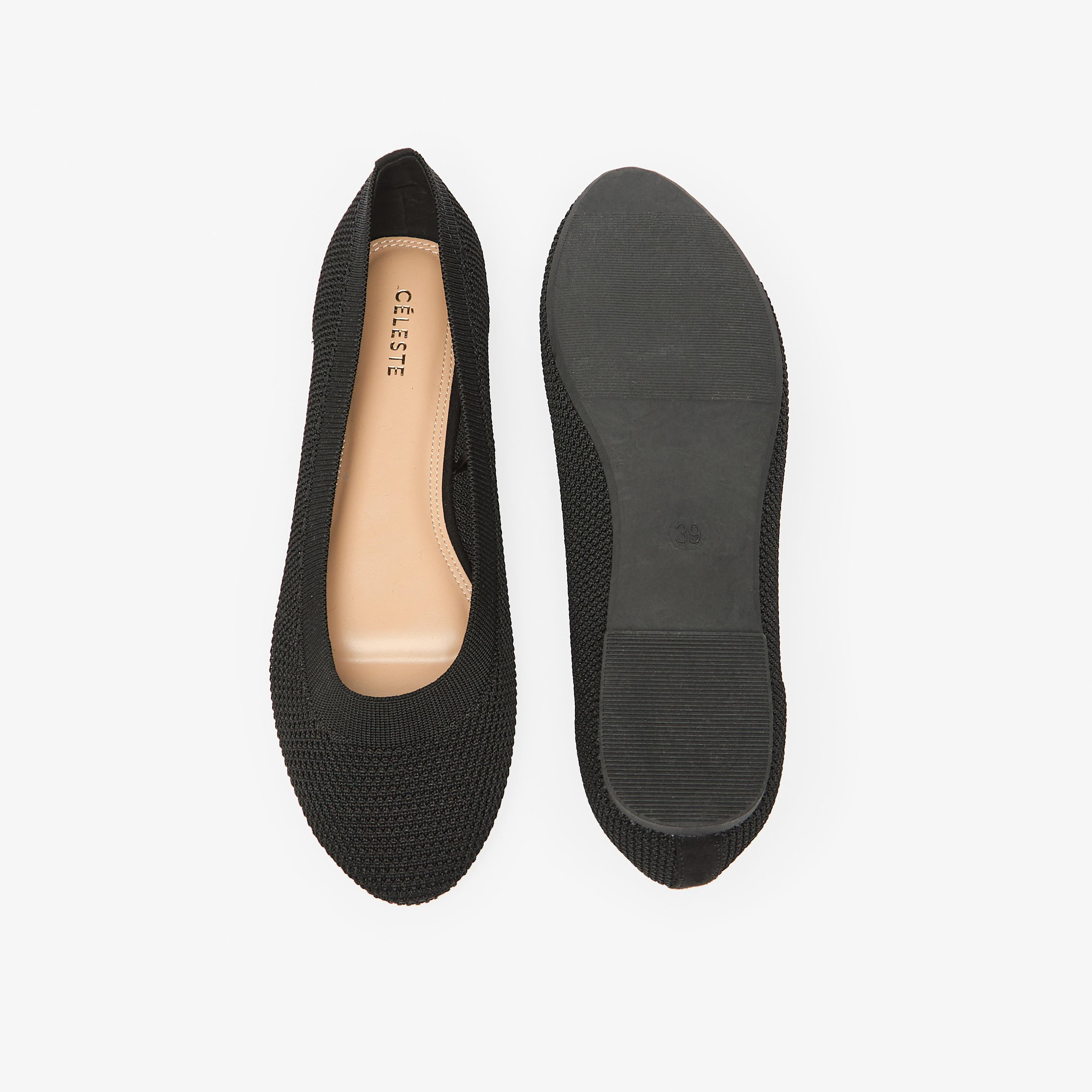 Celeste Women's Textured Slip-On Round Toe Ballerina Shoes-women-shoes-flats-ballerinas-image-4