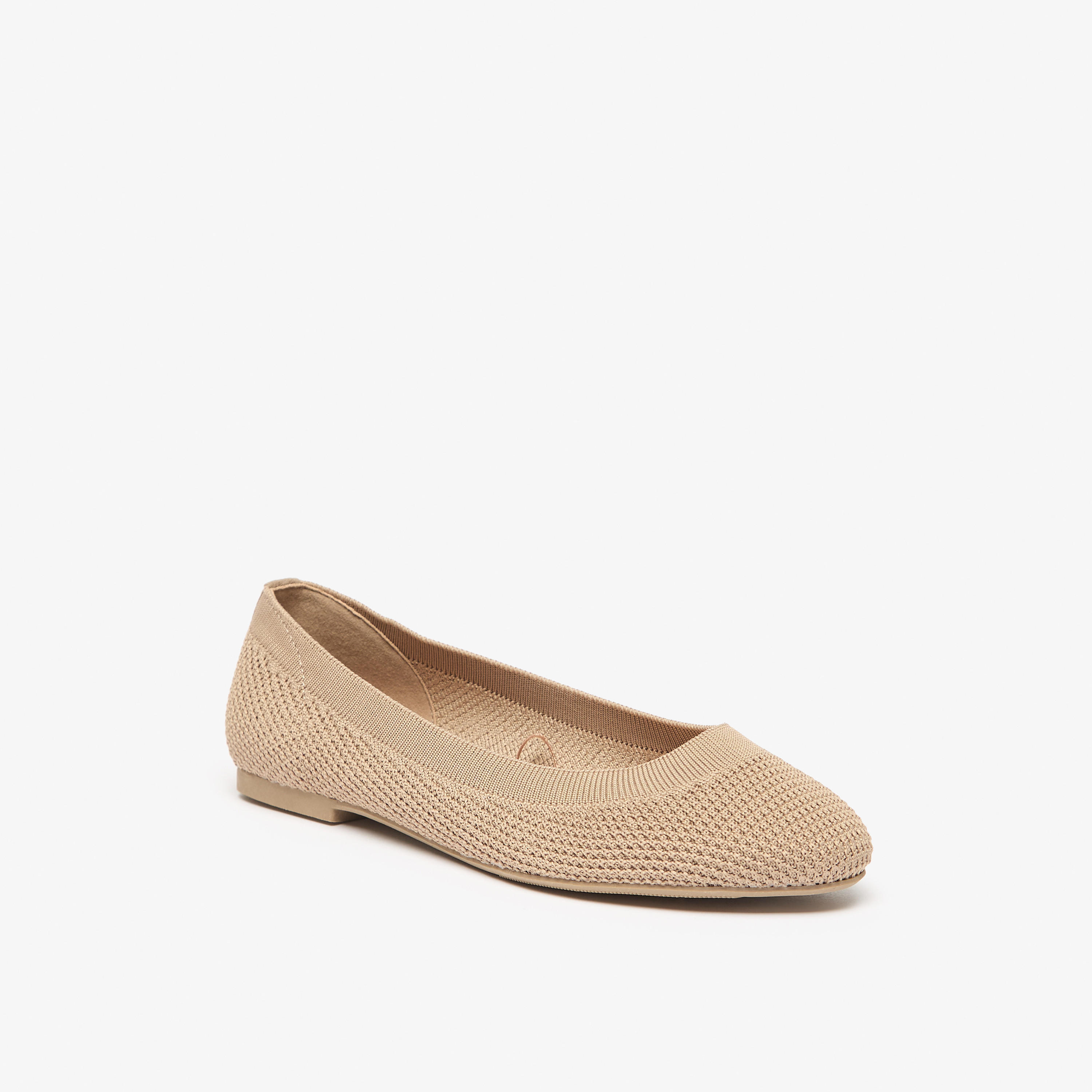 حذاء باليرينا سهل الارتداء وبارز الملمس بمقدّمة مستديرة للنساء من سيليست-women-shoes-flats-ballerinas-image-6