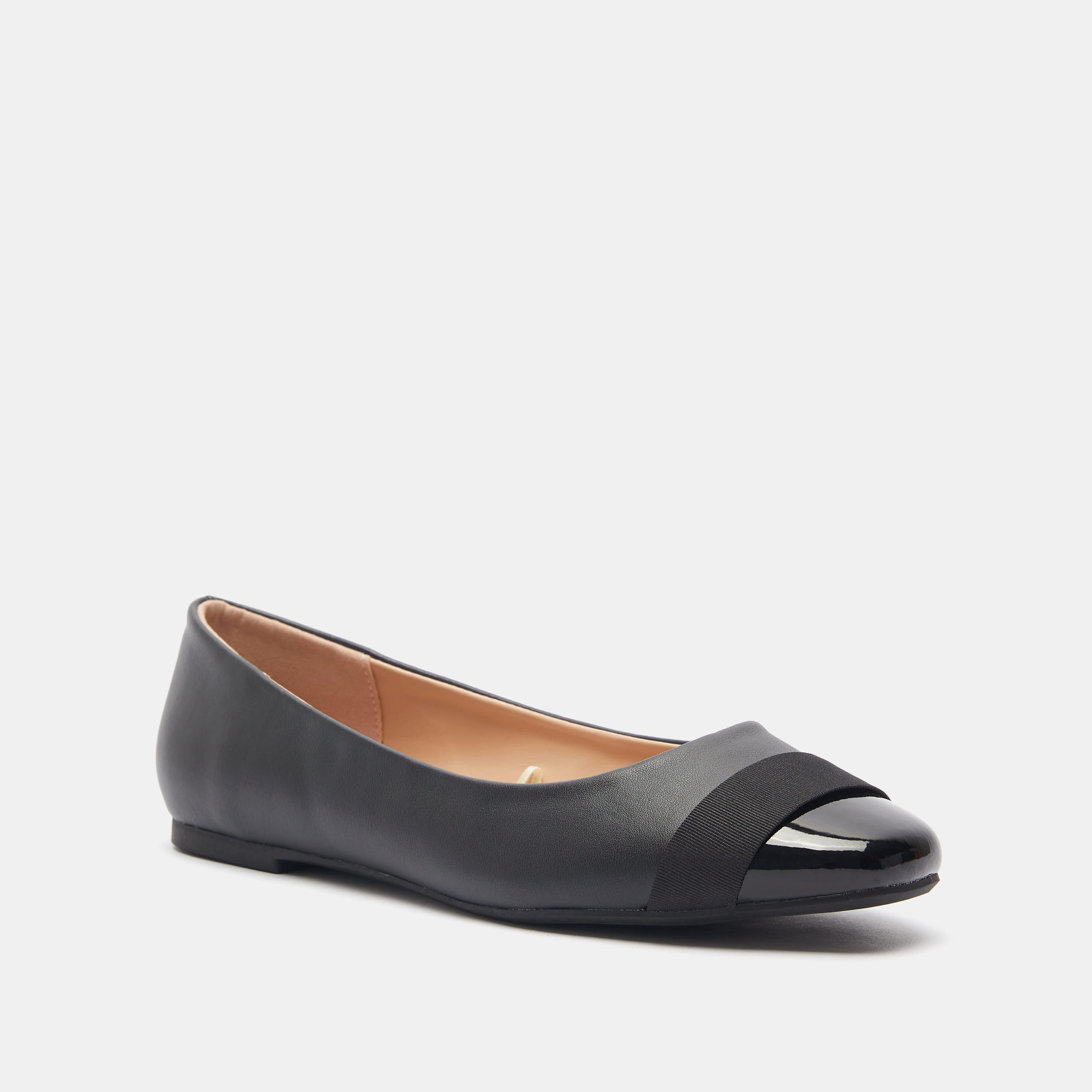 Celeste Women's Textured Round Toe Ballerina Shoes-women-shoes-flats-ballerinas-image-1