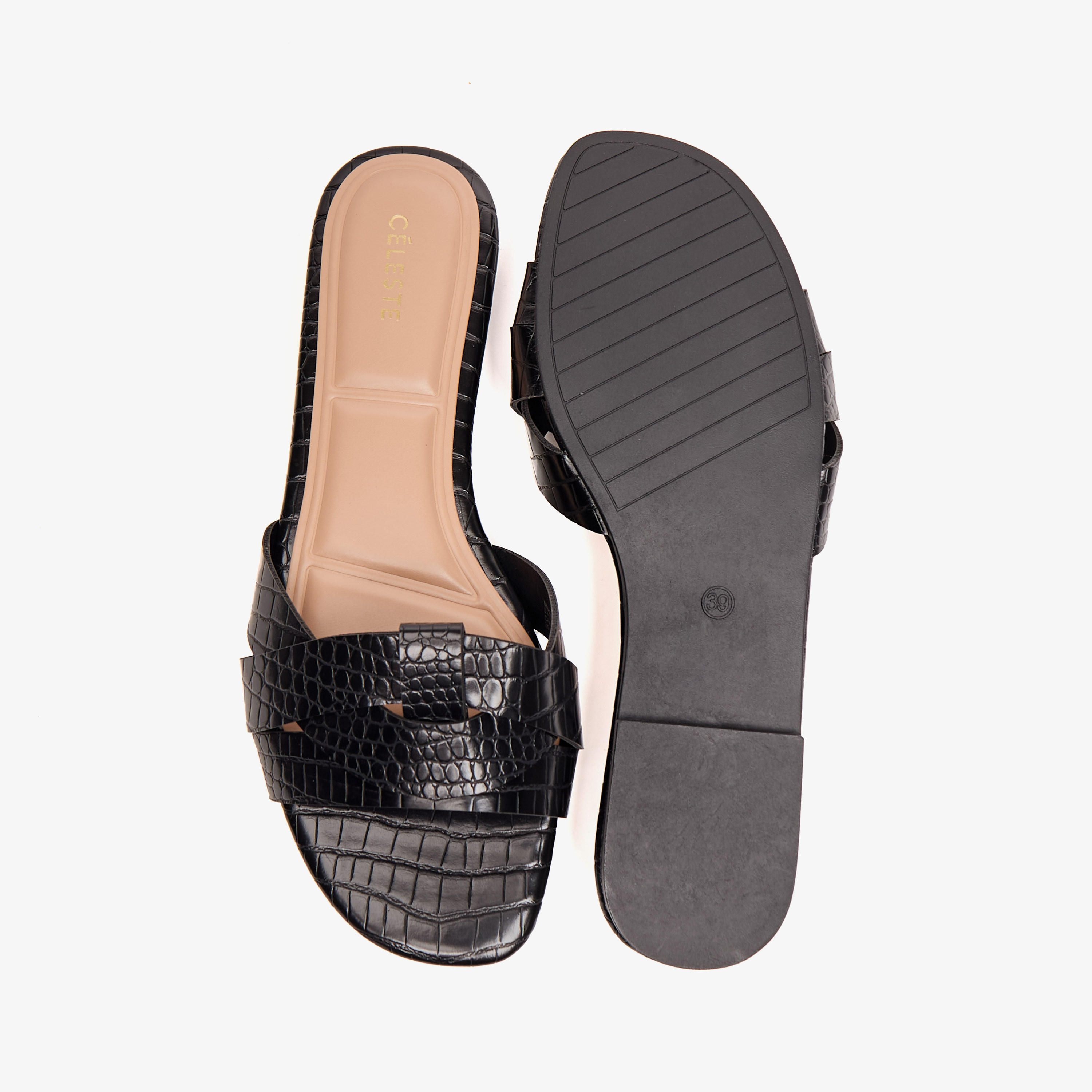 صندل سهل الارتداء بارز الملمس للنساء من سيليست-women-shoes-flats-sandals-image-4
