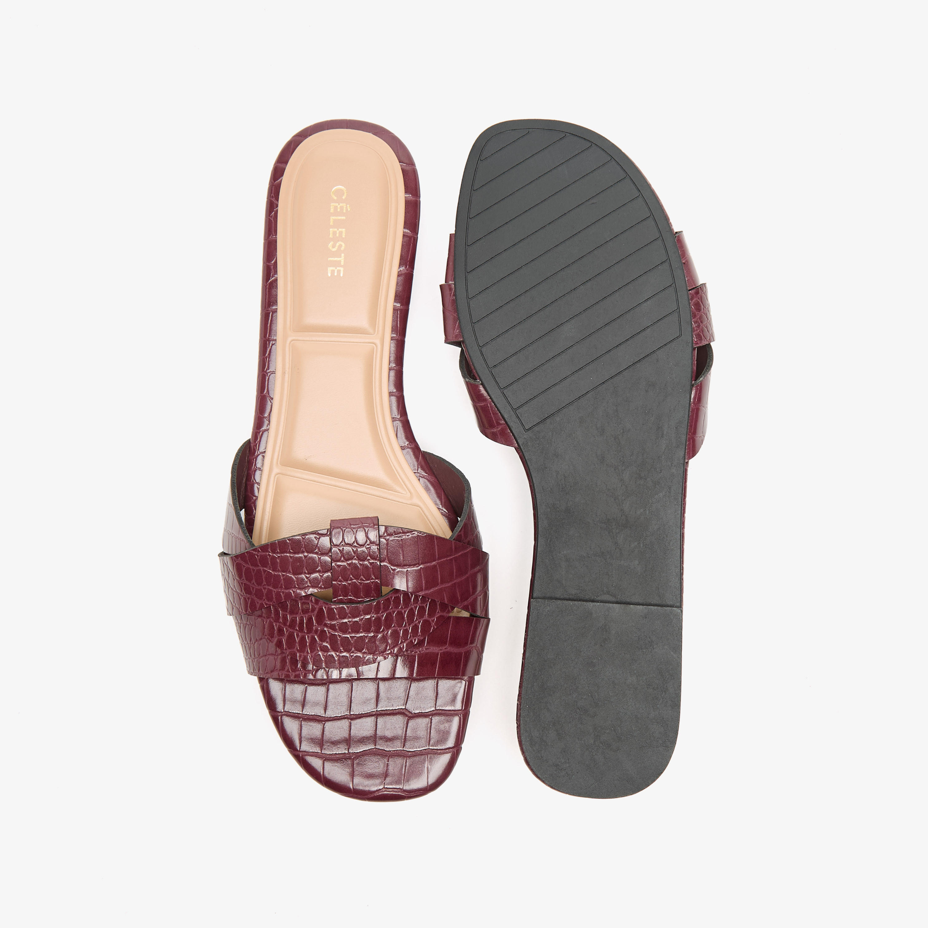 صندل سهل الارتداء بارز الملمس للنساء من سيليست-women-shoes-flats-sandals-image-9