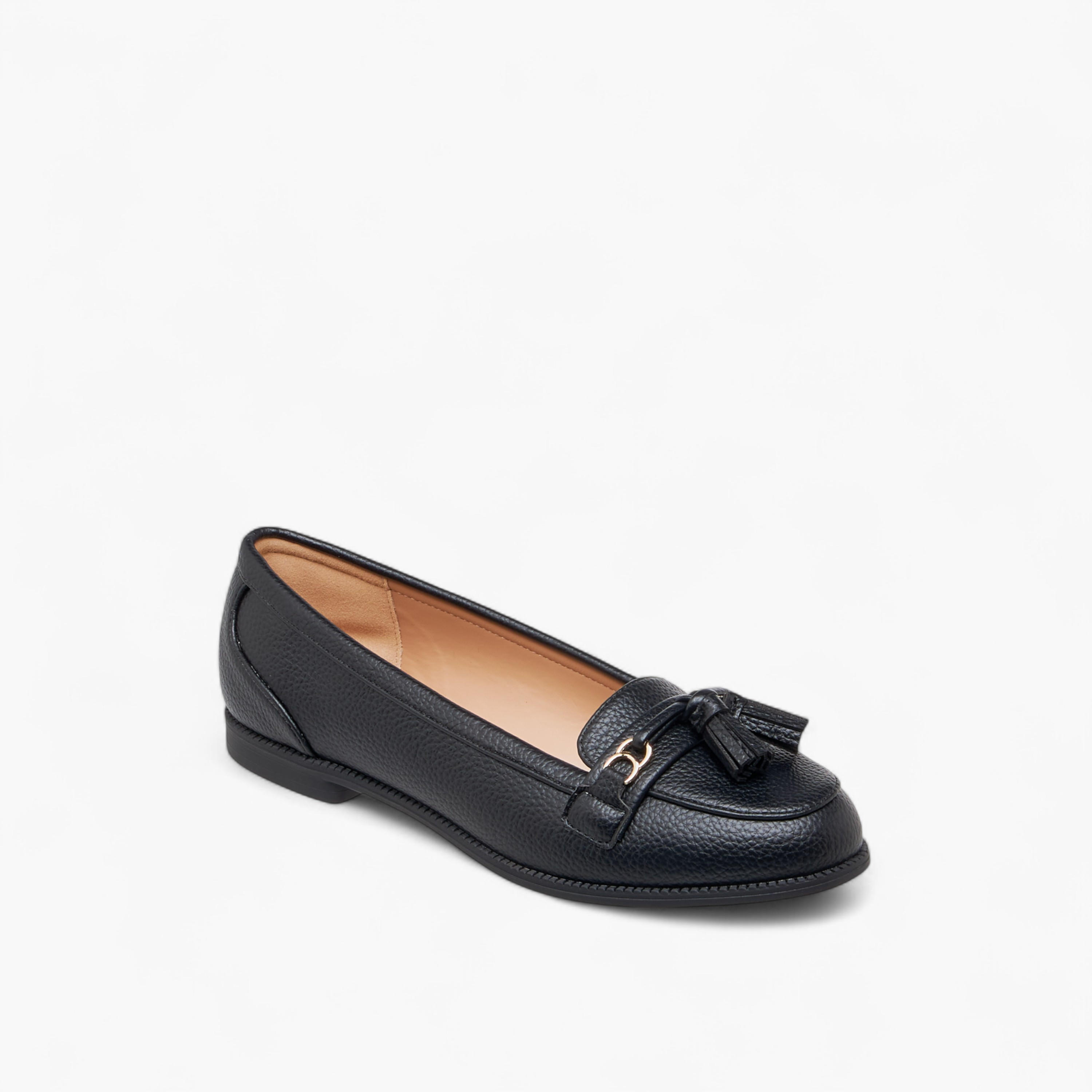 Paprika Textured Slip-On Loafers with Tassel Detail-women-shoes-loafersandmoccasins-image-2