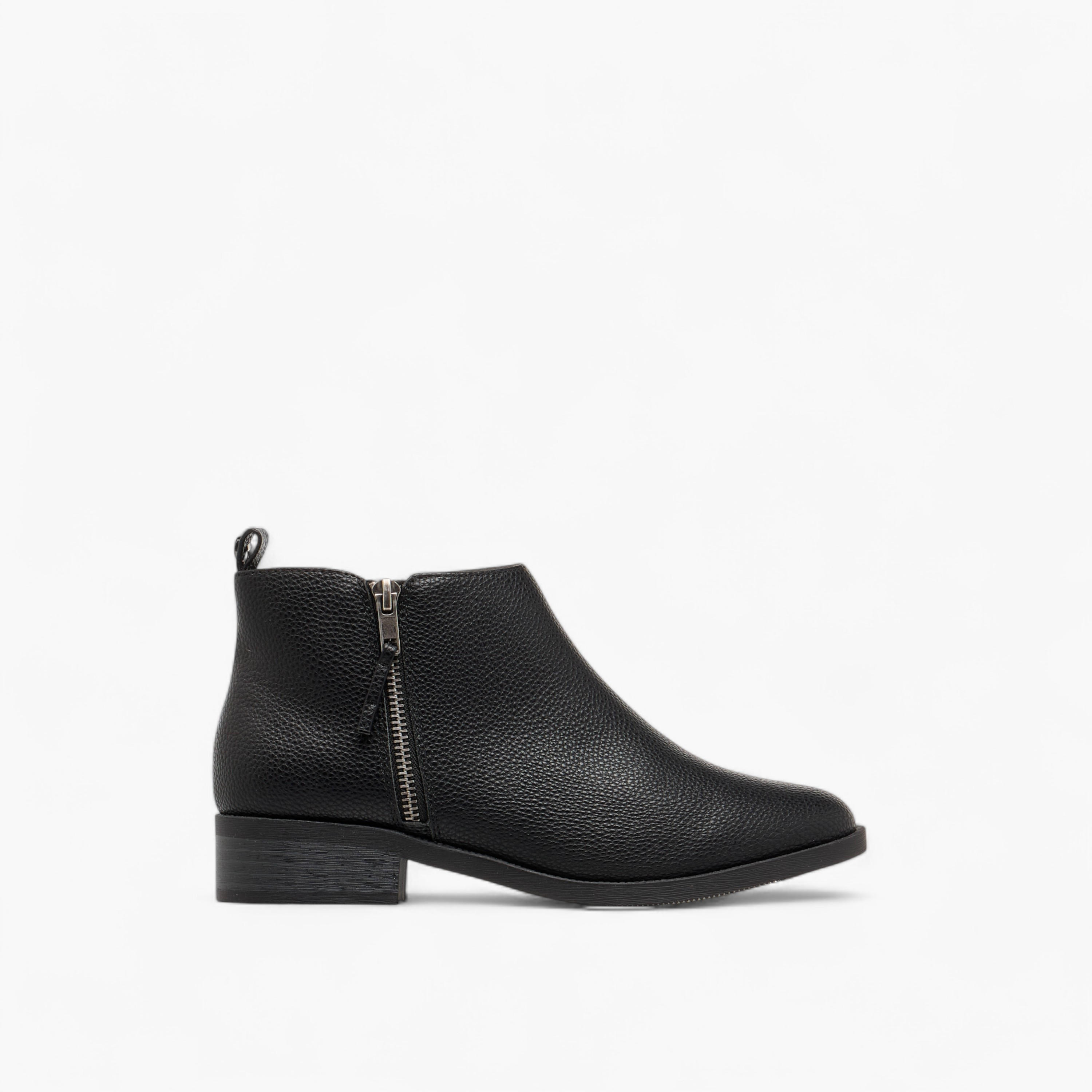 Flora Bella Solid Ankle Boots with Zip Closure-women-shoes-boots-image-3