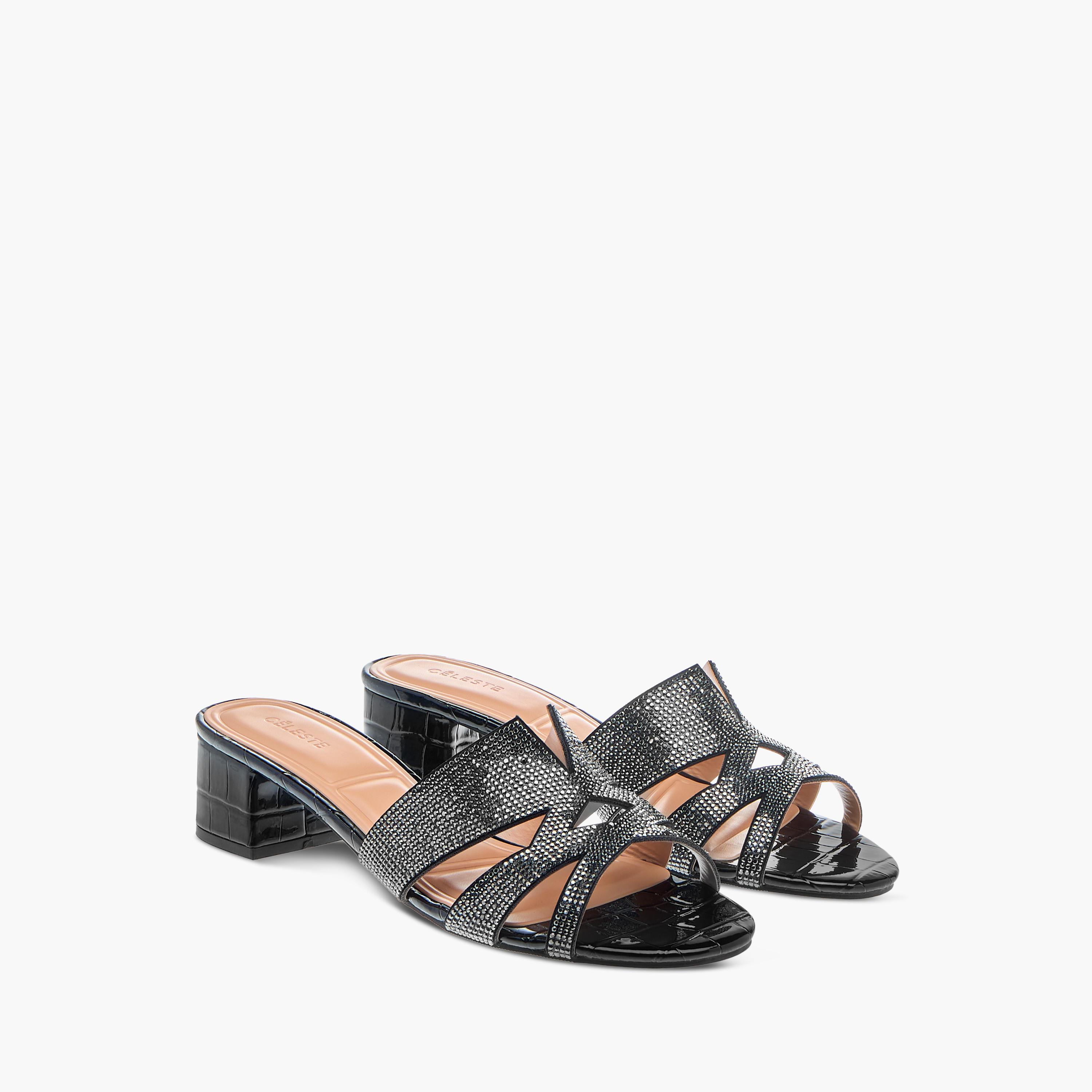 صندل مزيّن سهل الارتداء بكعب سميك للنساء من سيليست-women-shoes-sandals-heeled-image-1