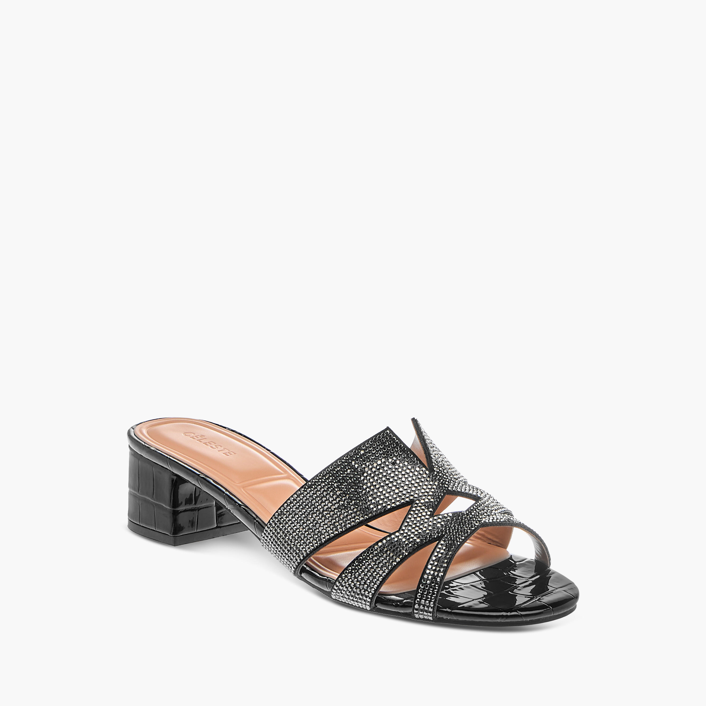 صندل مزيّن سهل الارتداء بكعب سميك للنساء من سيليست-women-shoes-sandals-heeled-image-2