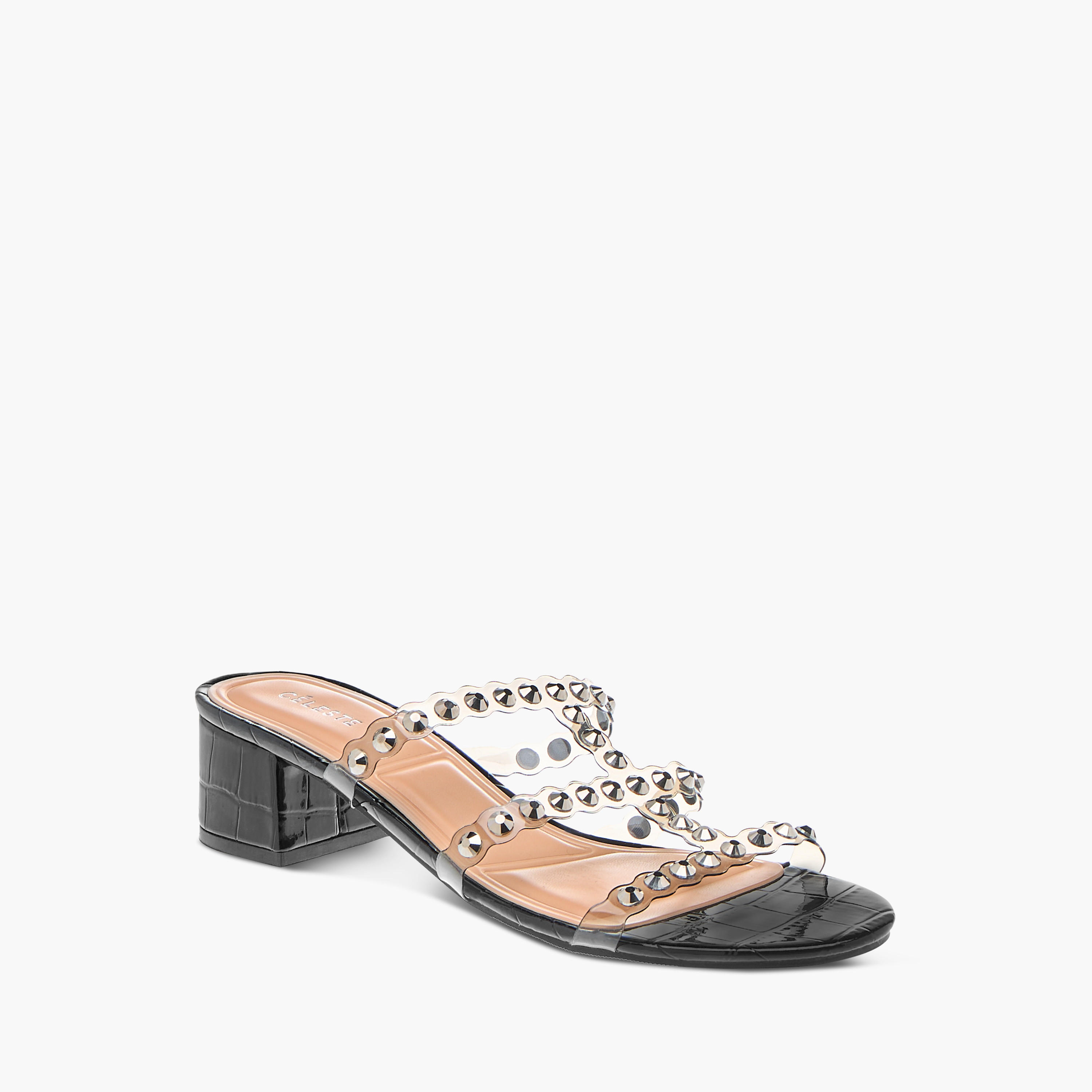 صندل مزيّن سهل الارتداء بكعب سميك للنساء من سيليست-women-shoes-sandals-heeled-image-4
