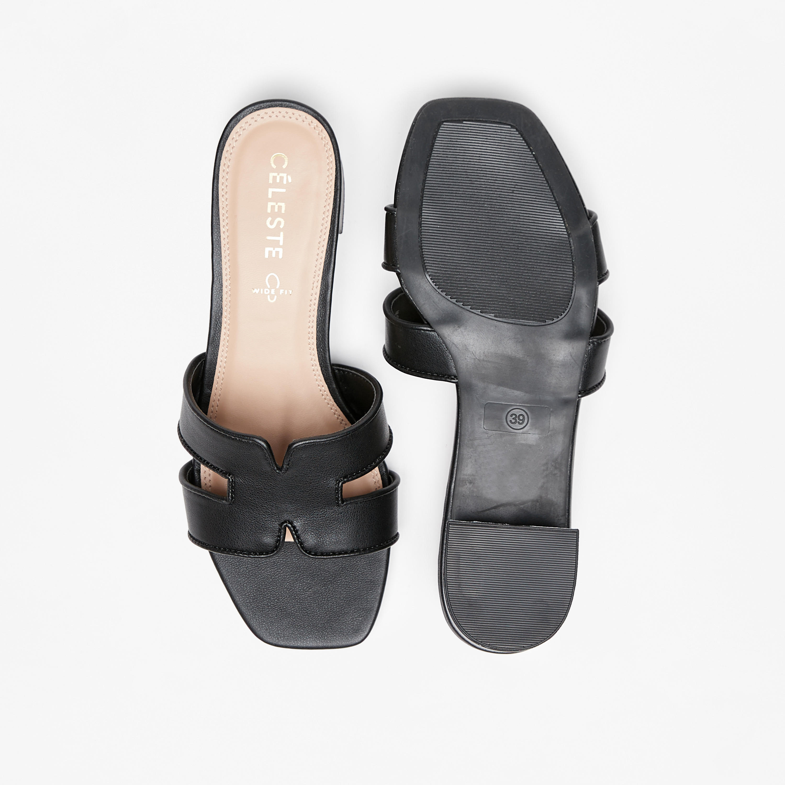 Celeste Women's Textured Slip-On Slide Sandals with Block Heels-women-shoes-heels-image-4