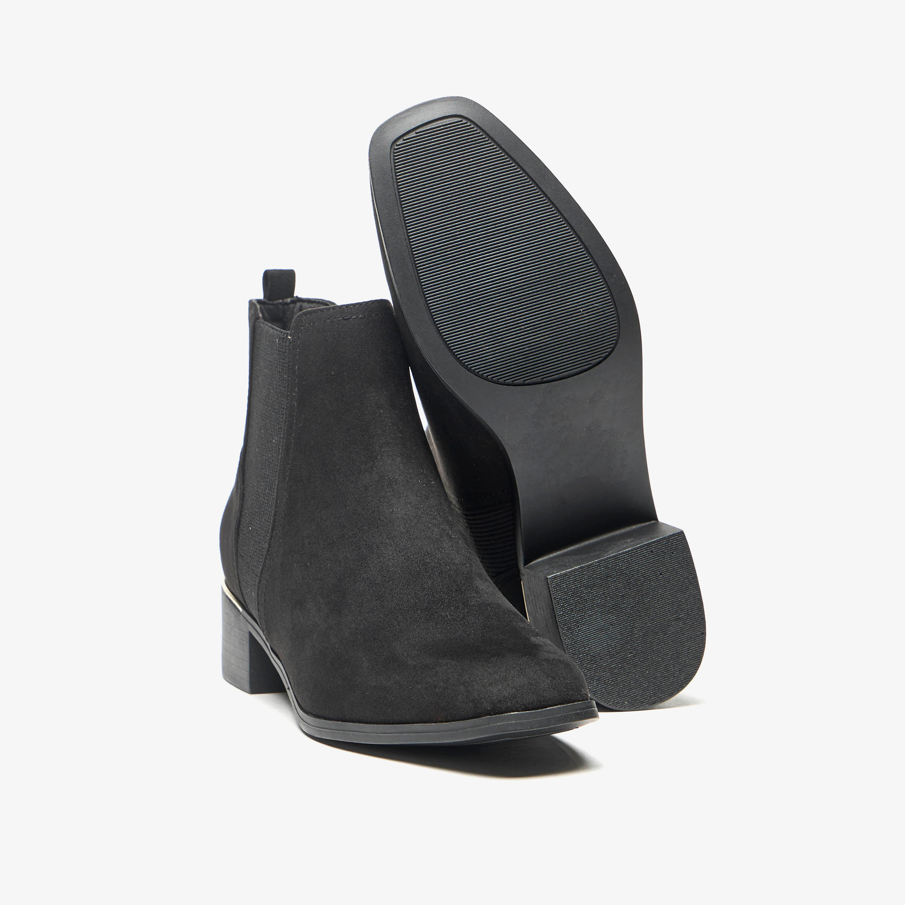 Celeste Women's Solid Slip-On Ankle Boots with Gusset and Block Heels-women-shoes-boots-image-3