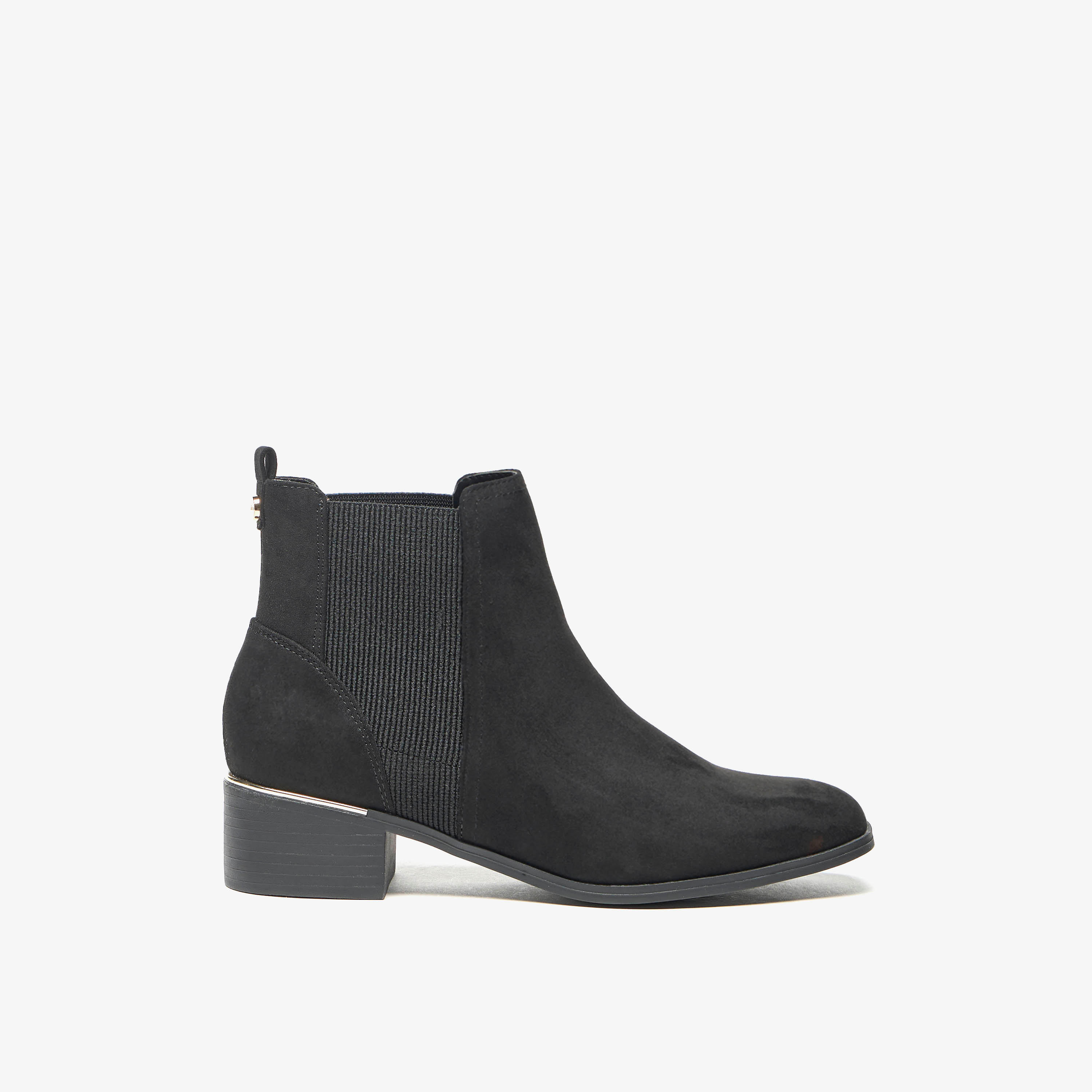 Celeste Women's Solid Slip-On Ankle Boots with Gusset and Block Heels-women-shoes-boots-image-4
