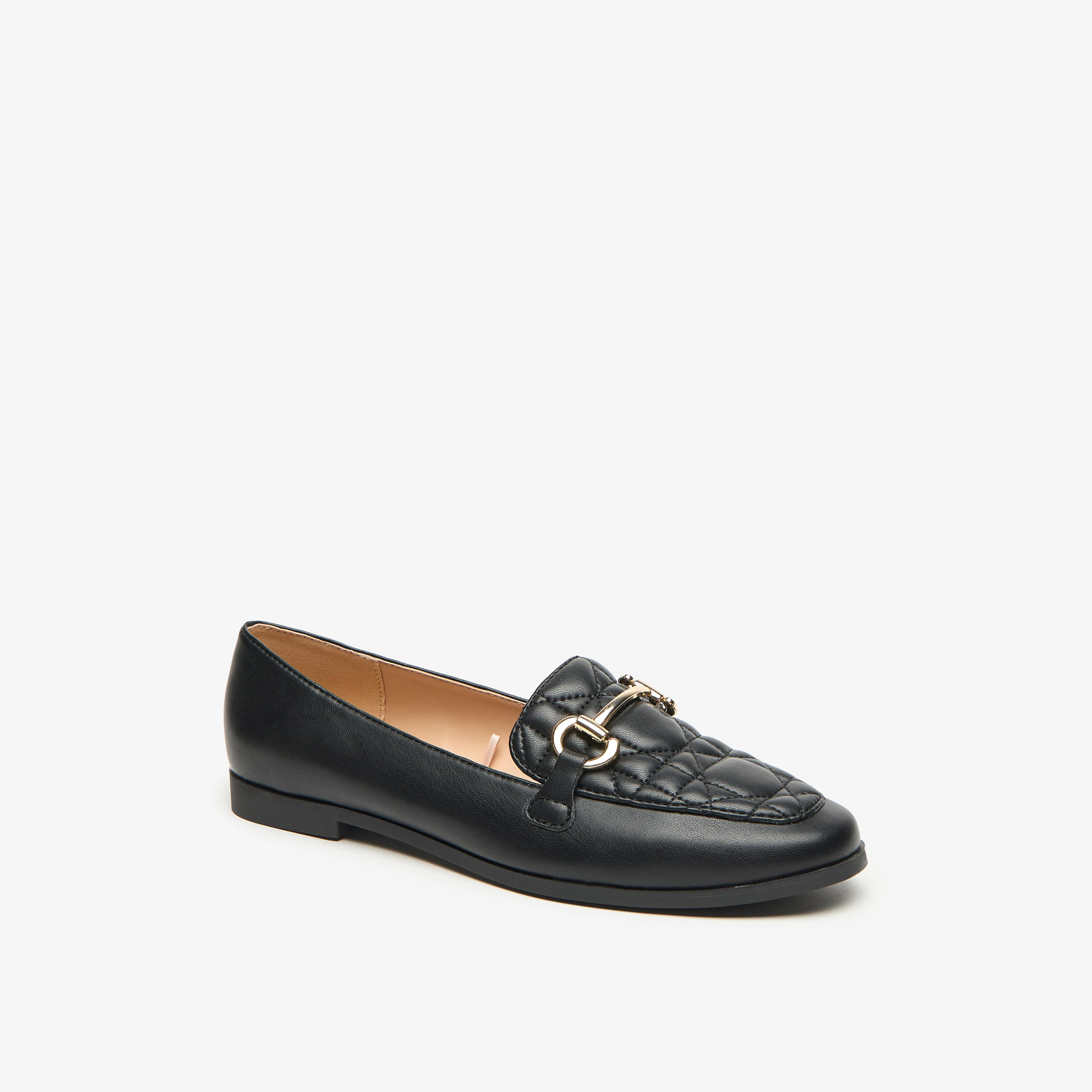 حذاء مبطن سهل الارتداء بزينة ميتاليك للسيدات من سيليست-women-shoes-flats-loafers-image-1