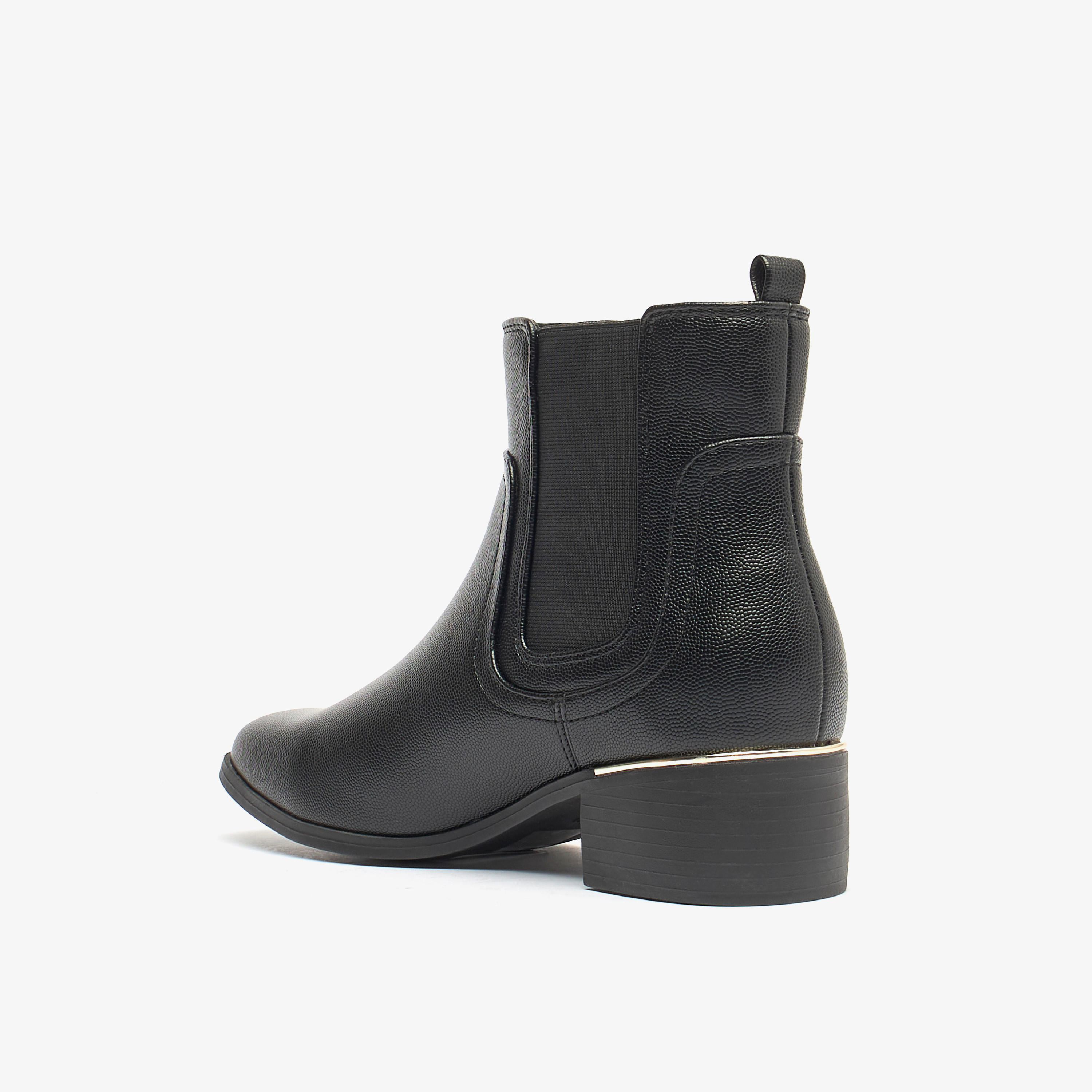 Flora Bella Textured Slip-On Ankle Boots with Block Heels-women-shoes-boots-image-2