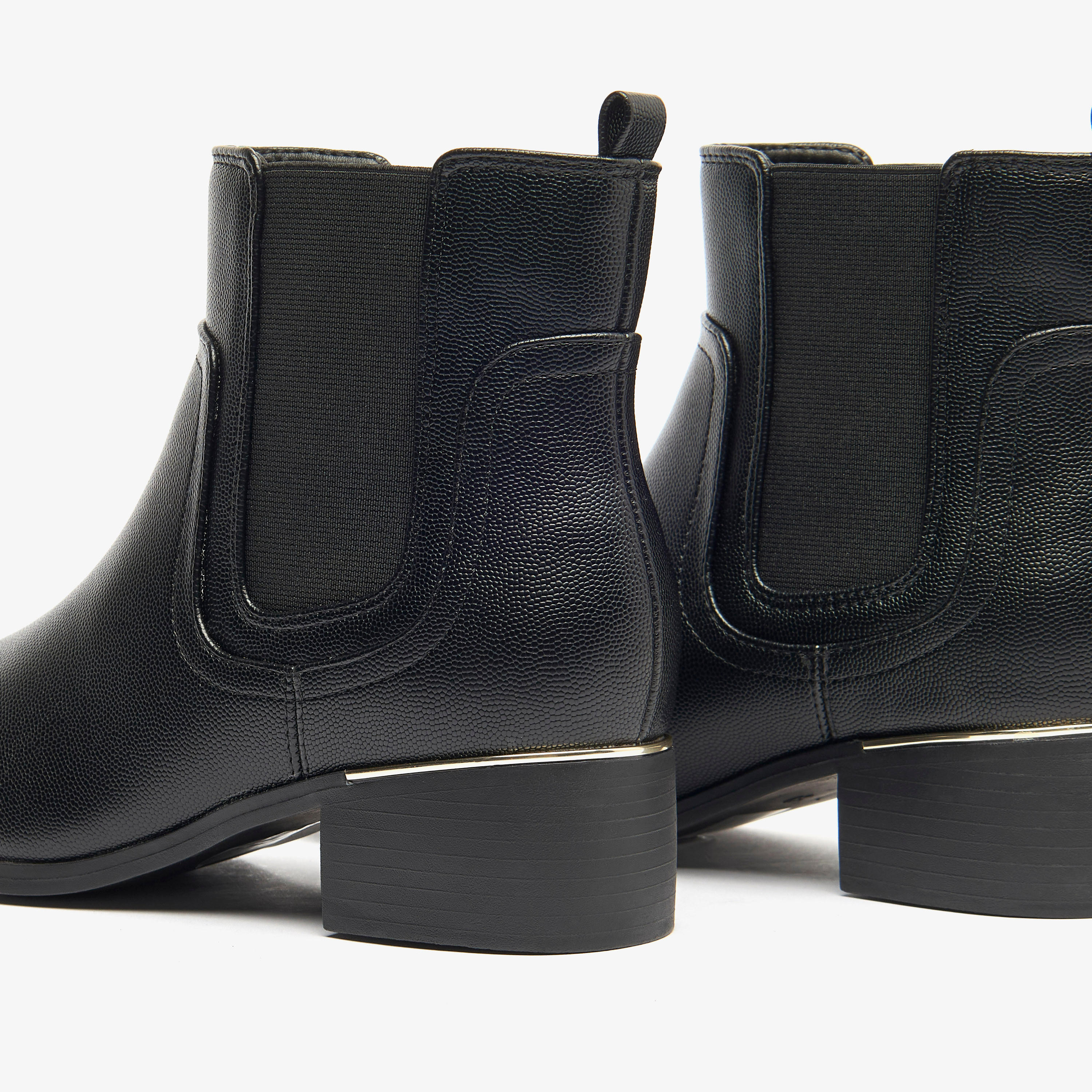 Flora Bella Textured Slip-On Ankle Boots with Block Heels-women-shoes-boots-image-5