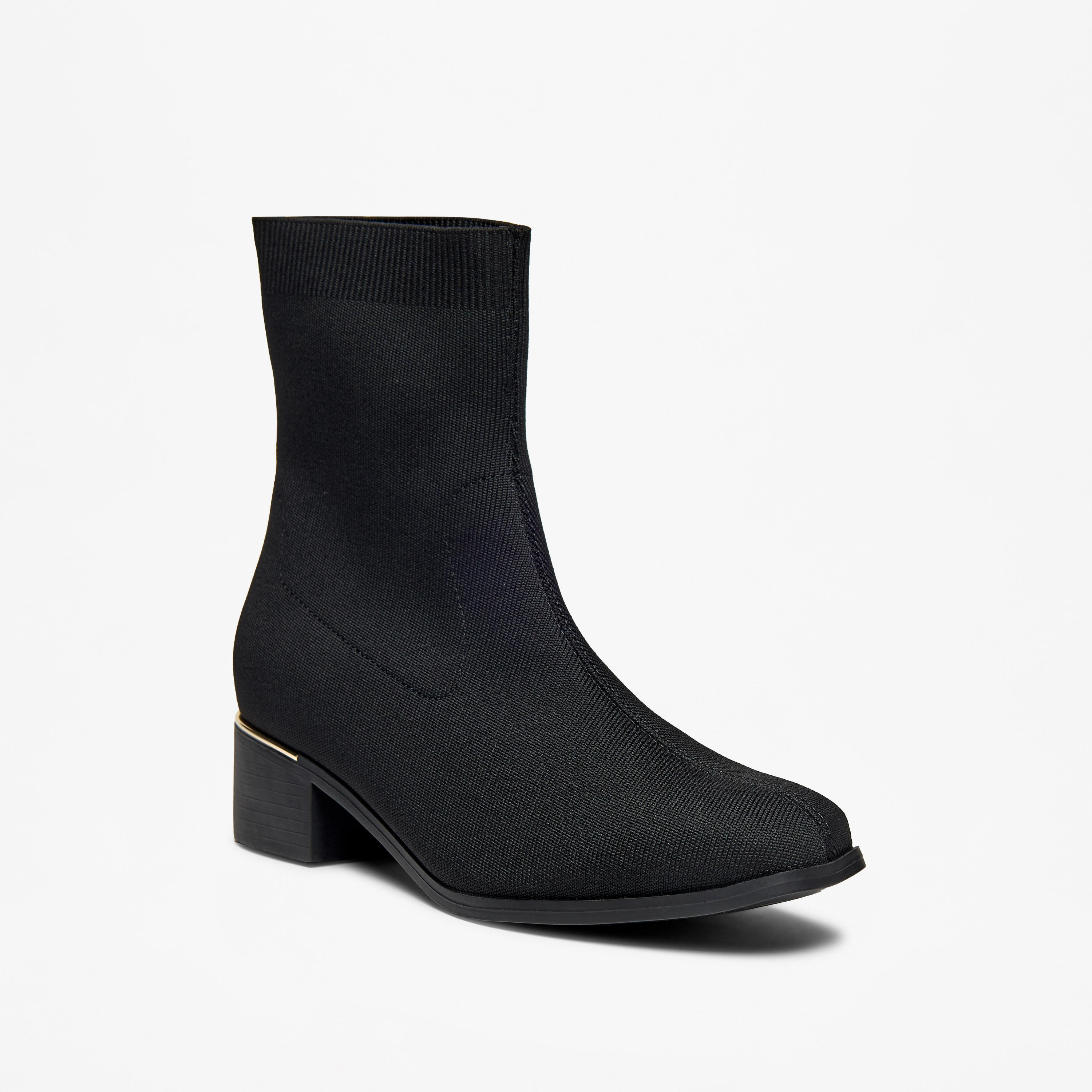 Flora Bella Solid Slip-On Ankle Boots with Block Heels-women-shoes-boots-image-1