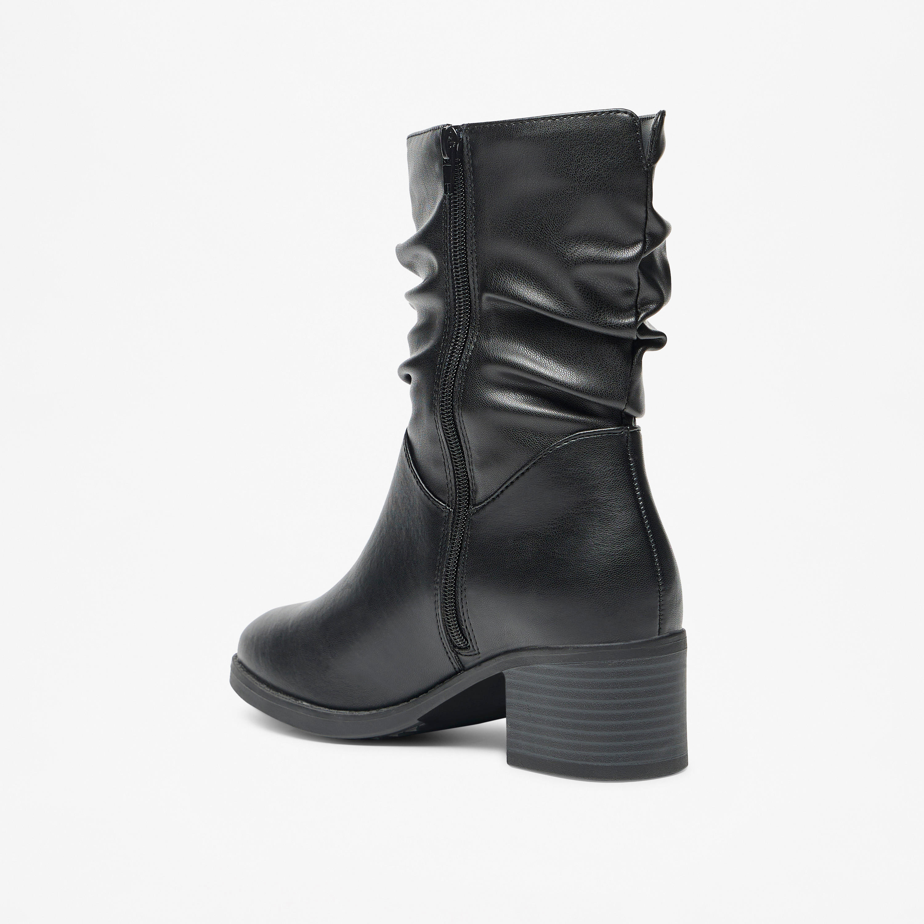بوت واسع برقبة عالية وسحاب إغلاق وكعب سميك وكسرات للنساء من سيليست-women-shoes-boots-image-7