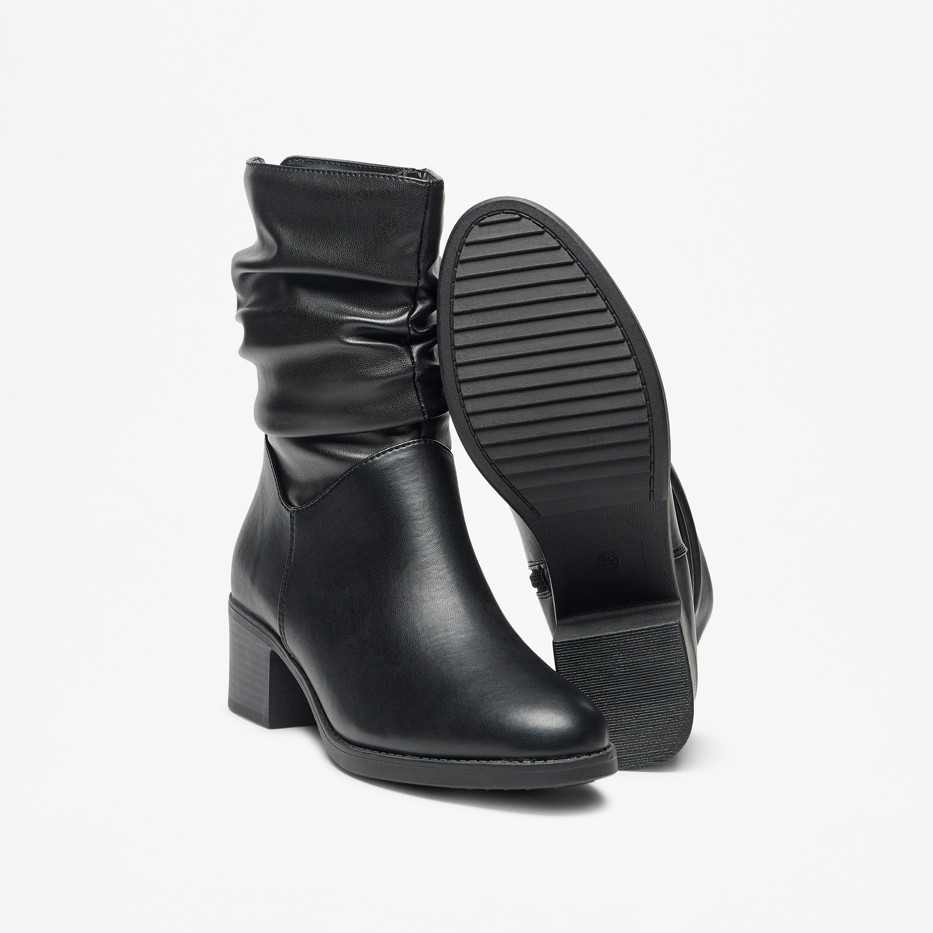 بوت واسع برقبة عالية وسحاب إغلاق وكعب سميك وكسرات للنساء من سيليست-women-shoes-boots-image-9