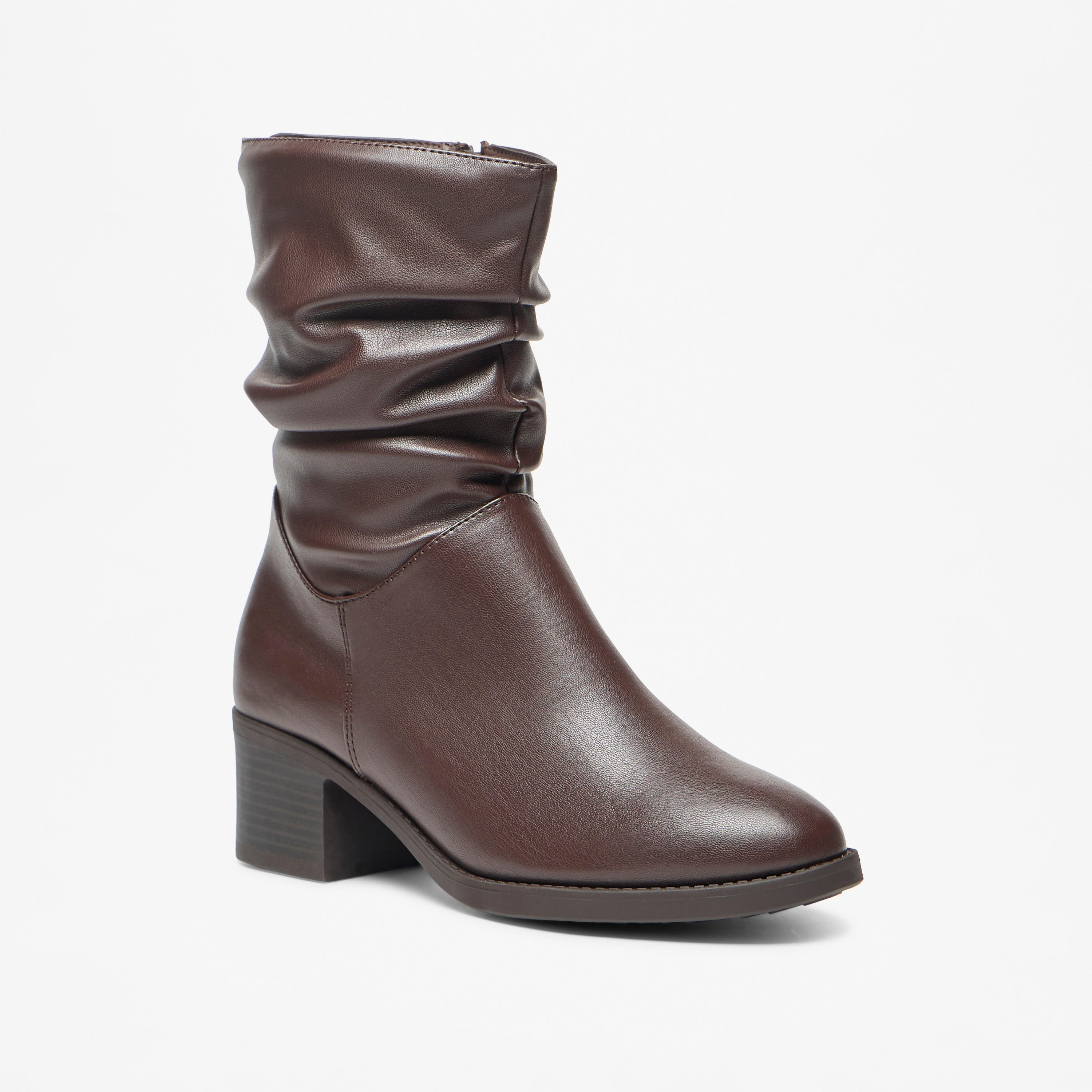 بوت واسع برقبة عالية وسحاب إغلاق وكعب سميك وكسرات للنساء من سيليست-women-shoes-boots-image-1