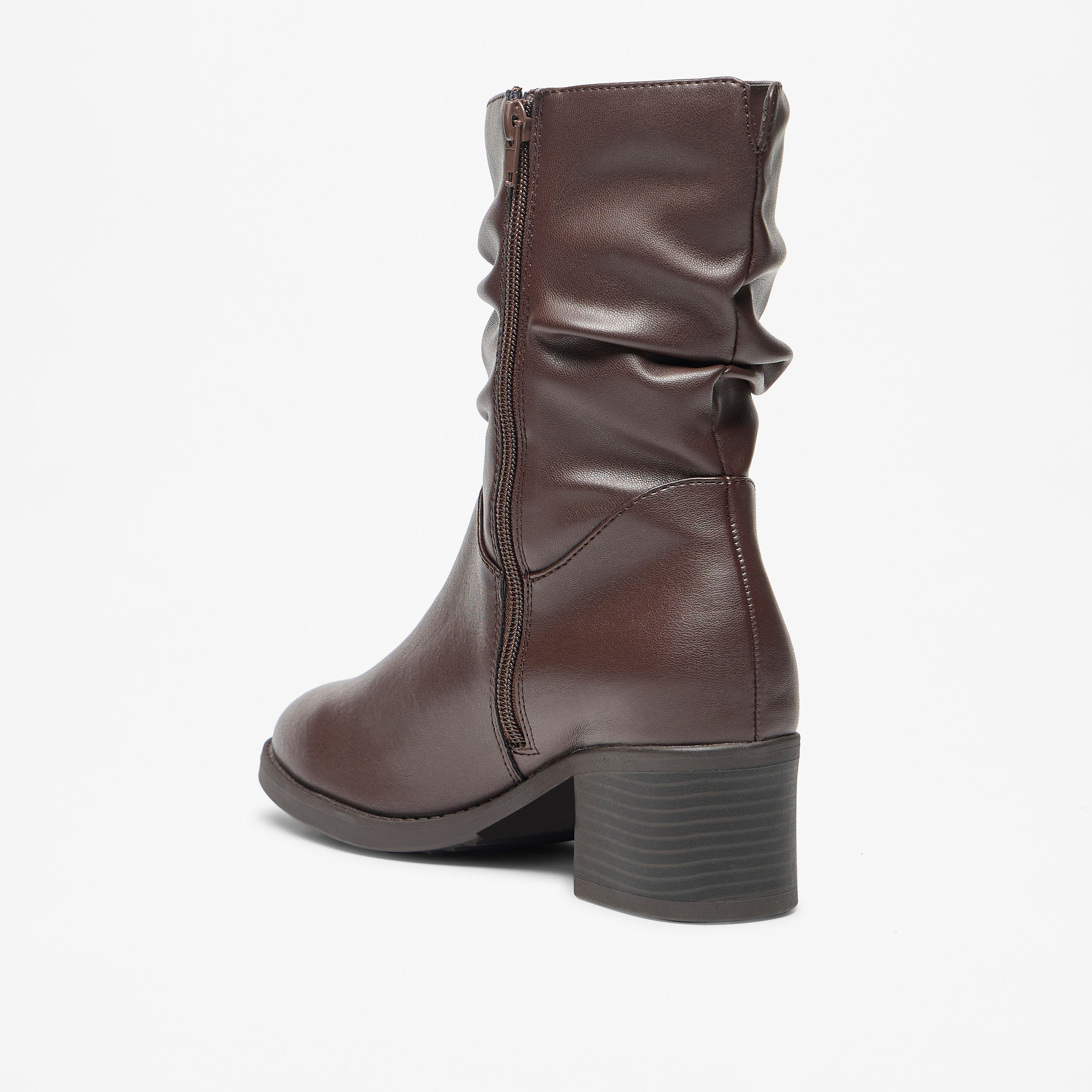 بوت واسع برقبة عالية وسحاب إغلاق وكعب سميك وكسرات للنساء من سيليست-women-shoes-boots-image-2