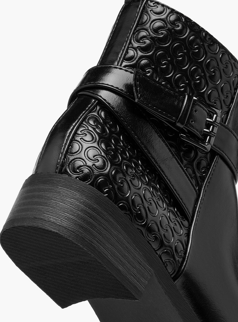 Celeste Women's Panelled Ankle Boots with Block Heels and Zip Closure-women-shoes-boots-image-6